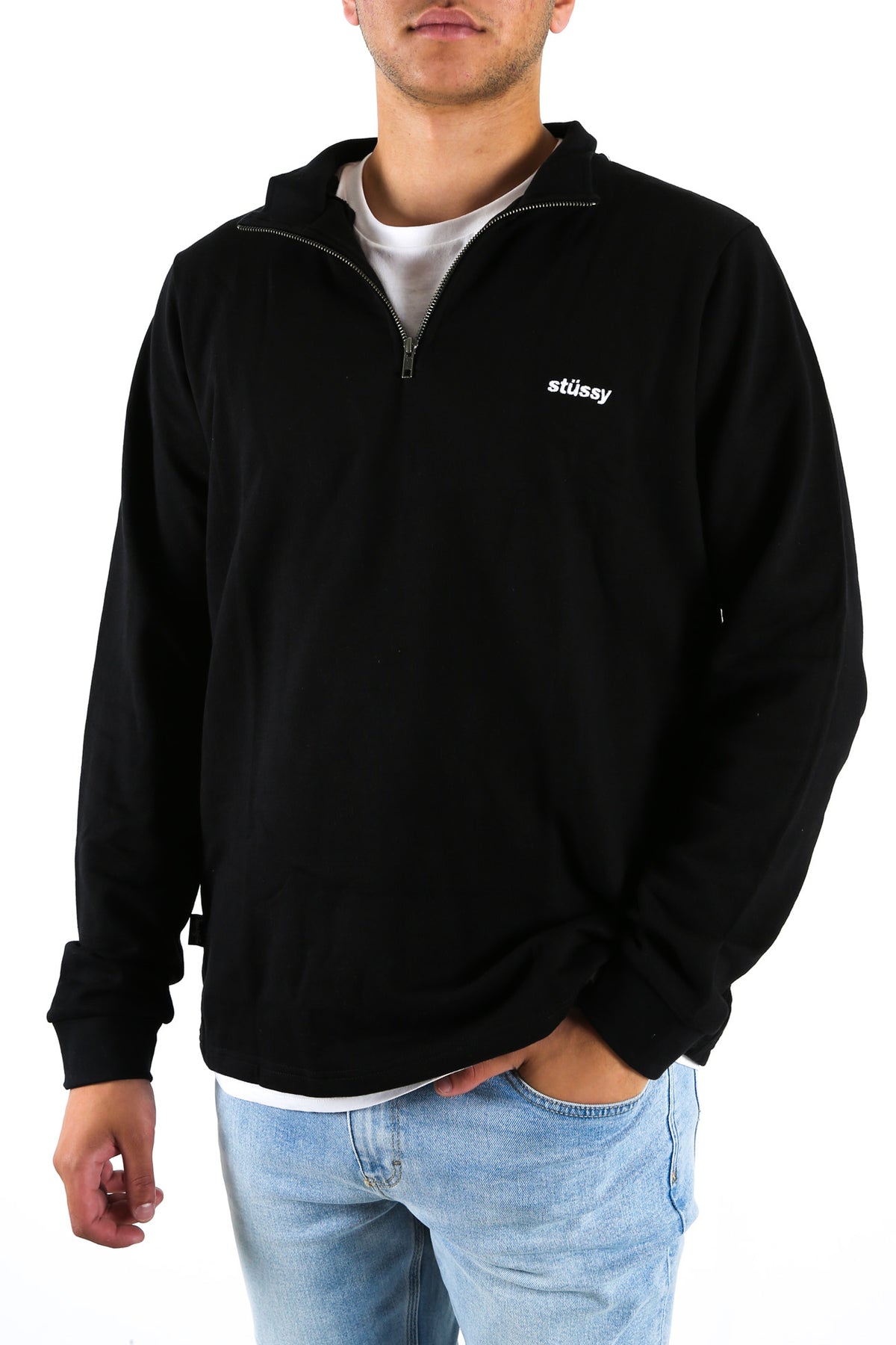 1/4 zip discount stussy