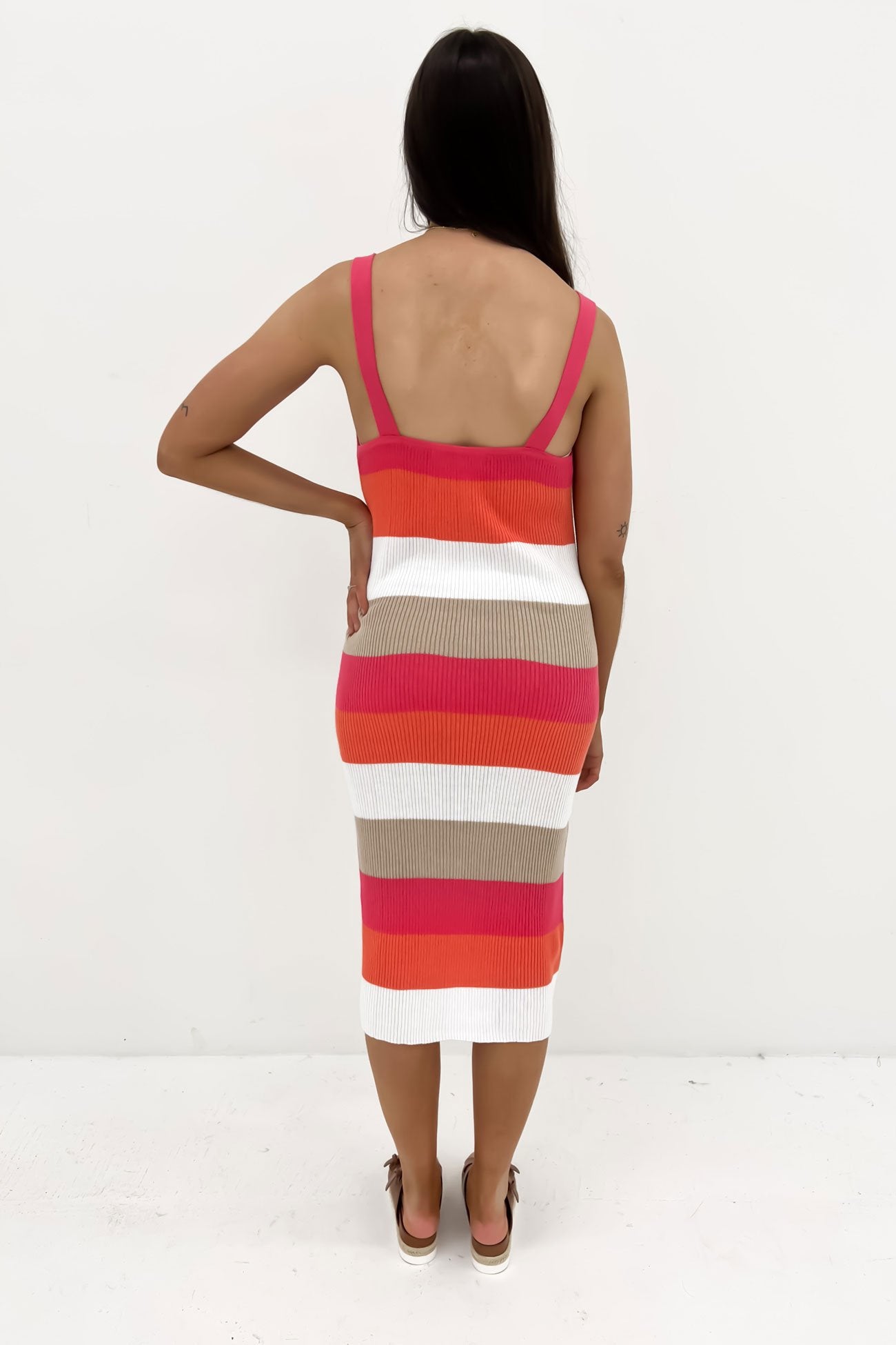 Molly Knit Dress Sunset Stripe