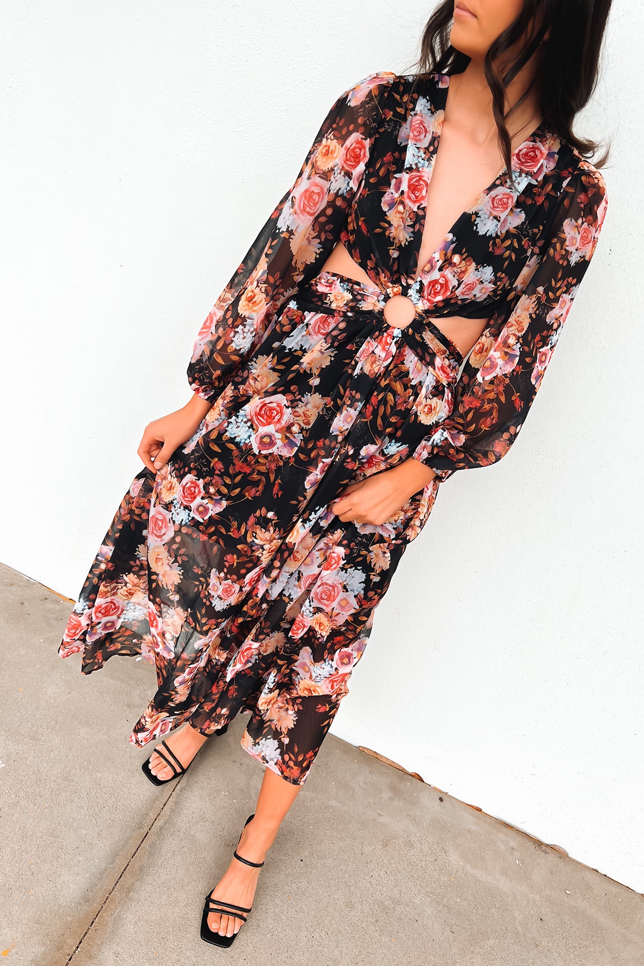 Morrison Maxi Dress Black Floral