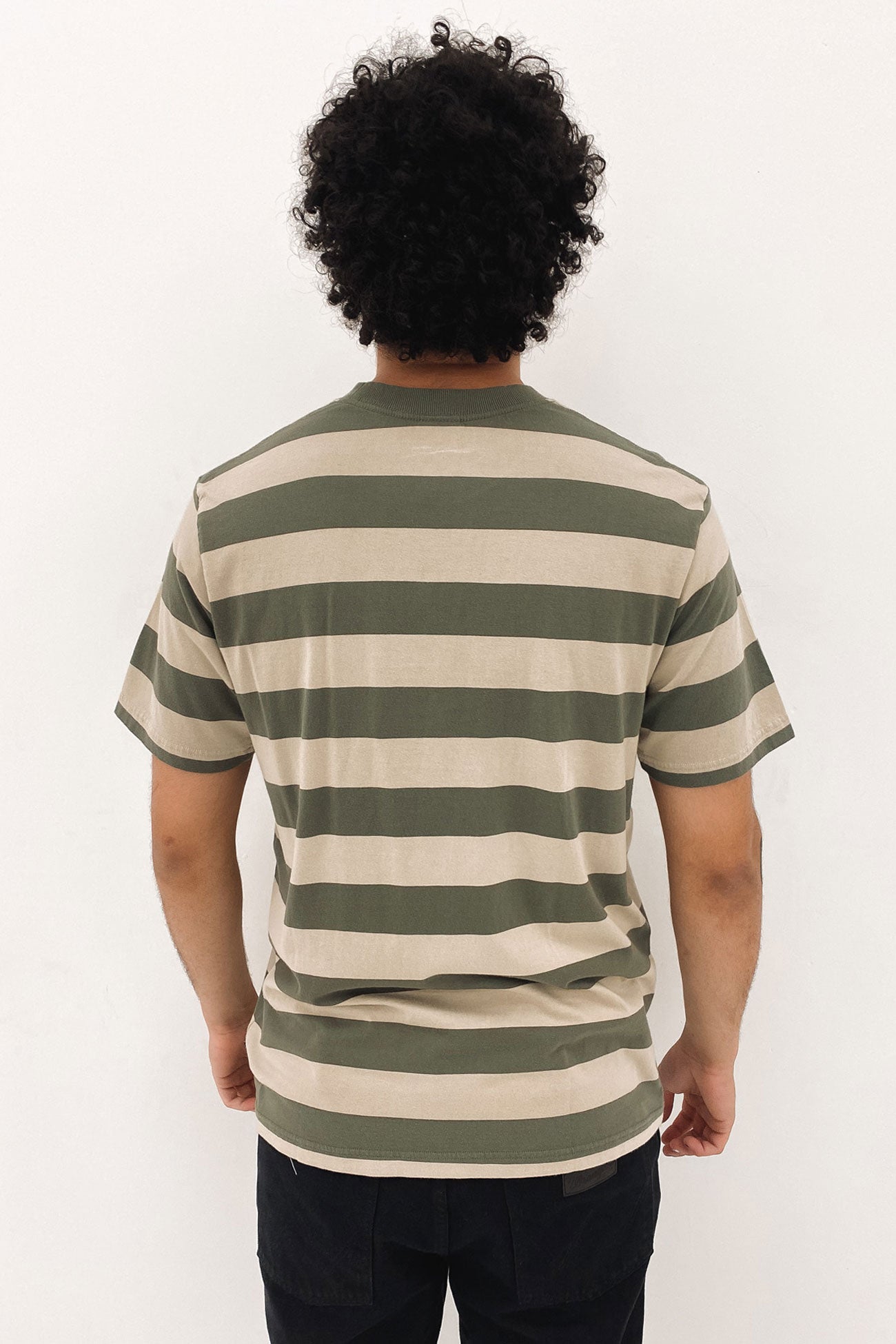 Needle Recycled Stripe Retro Fit Tee Cypress Stripe