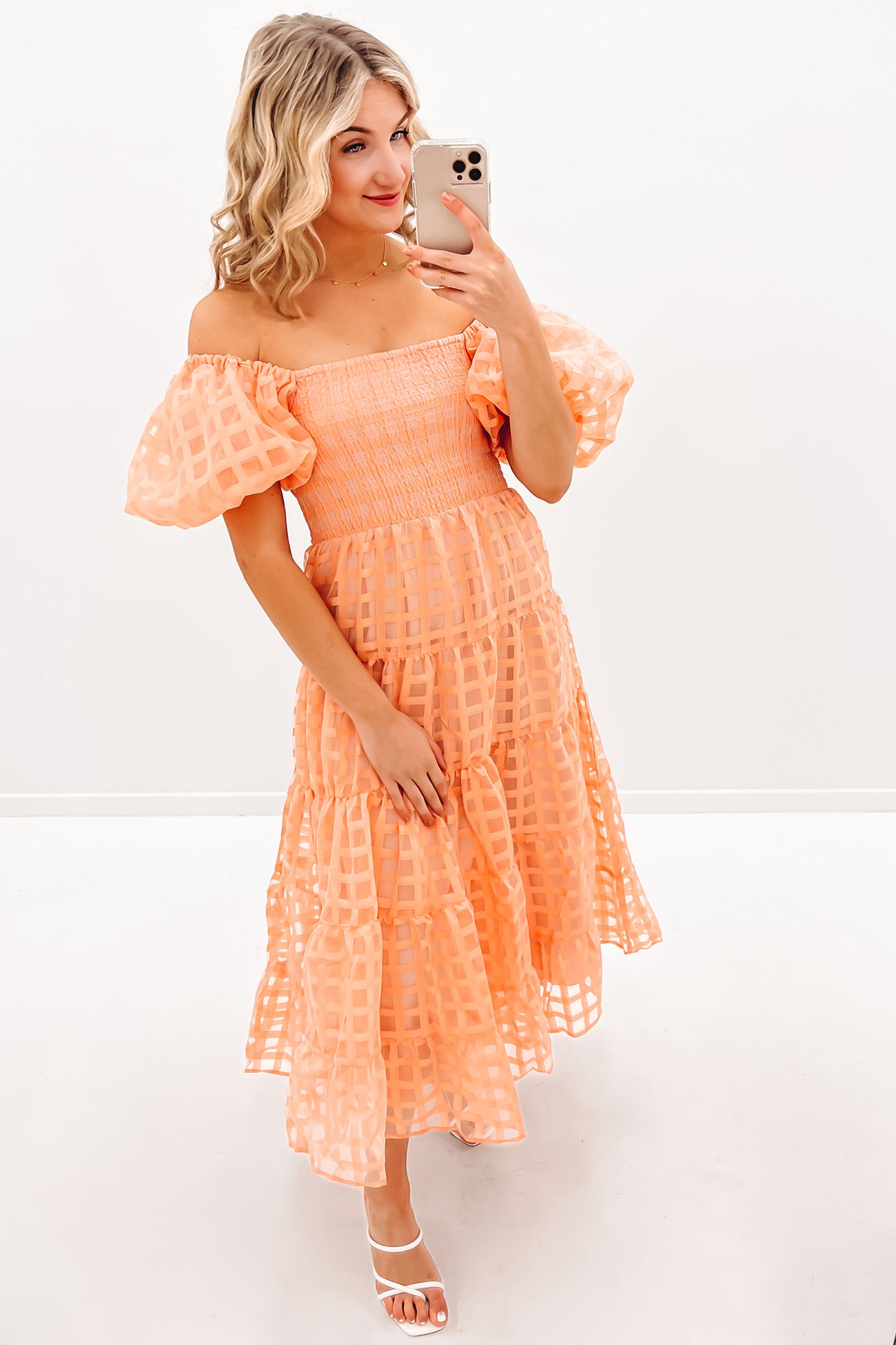 Neva Midi Dress Orange