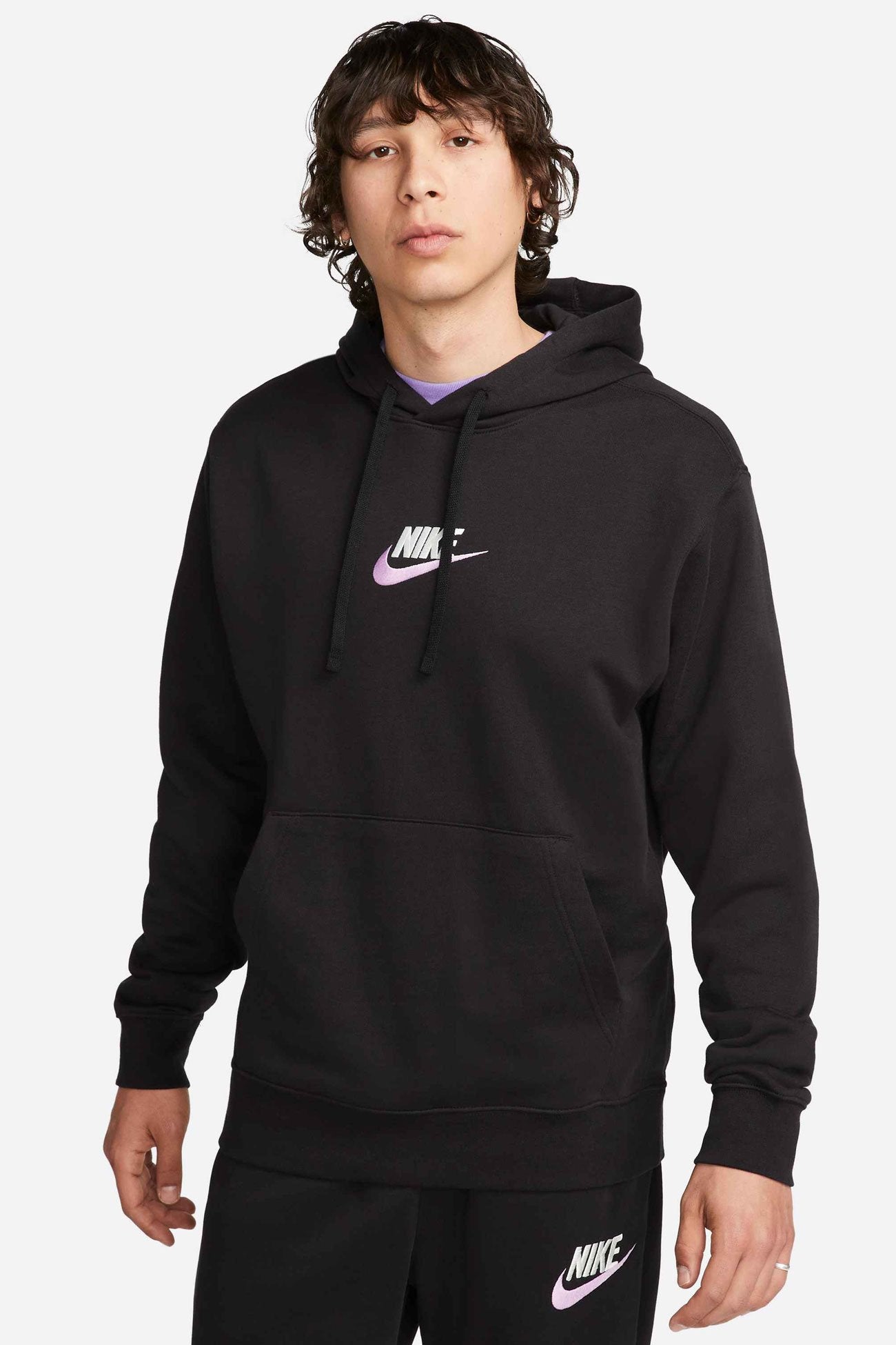 Nike Club Fleece+ French Terry Pullover Hoodie Black