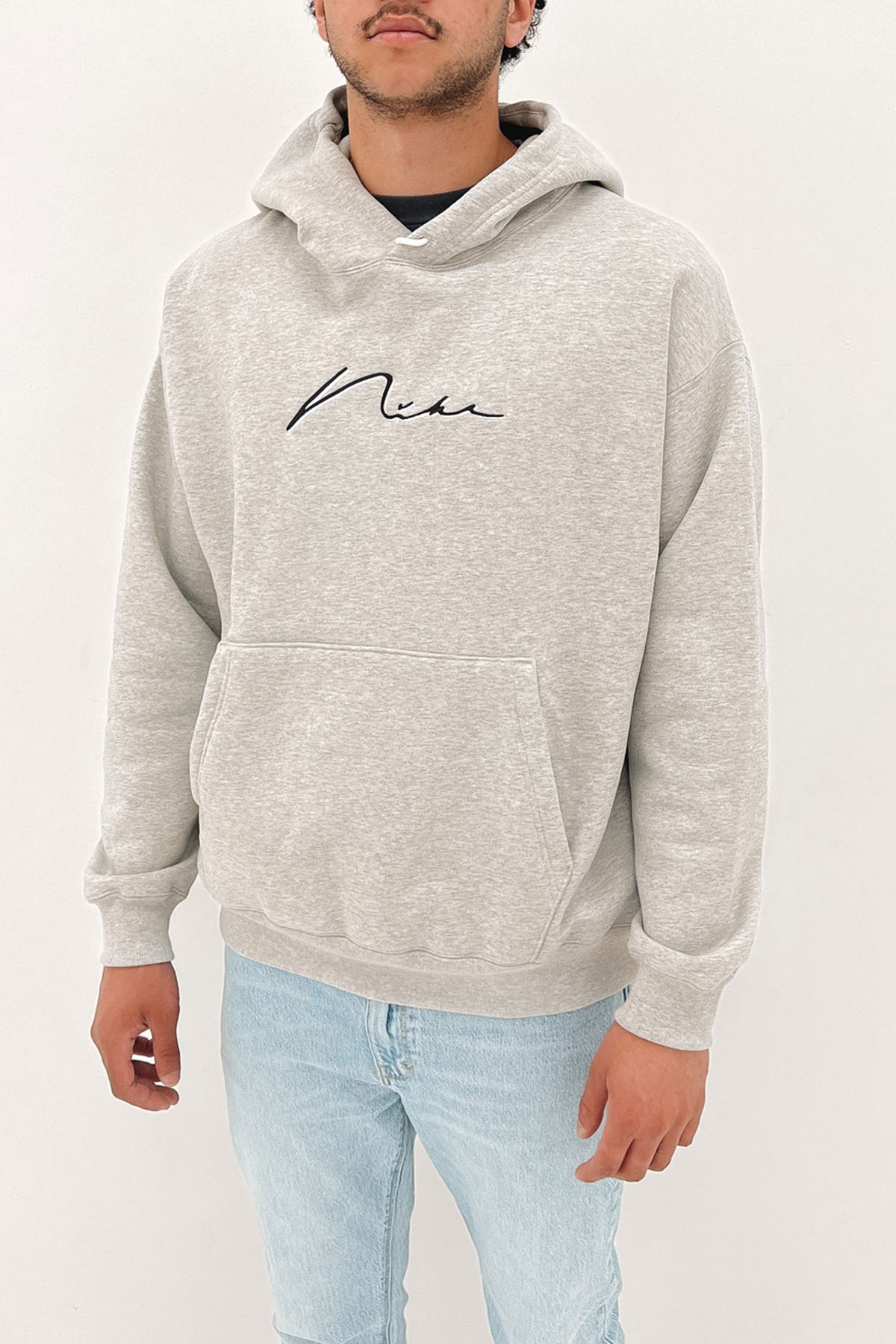 Grey cotton nike on sale hoodie