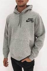 Nike sb icon hoodie on sale grey