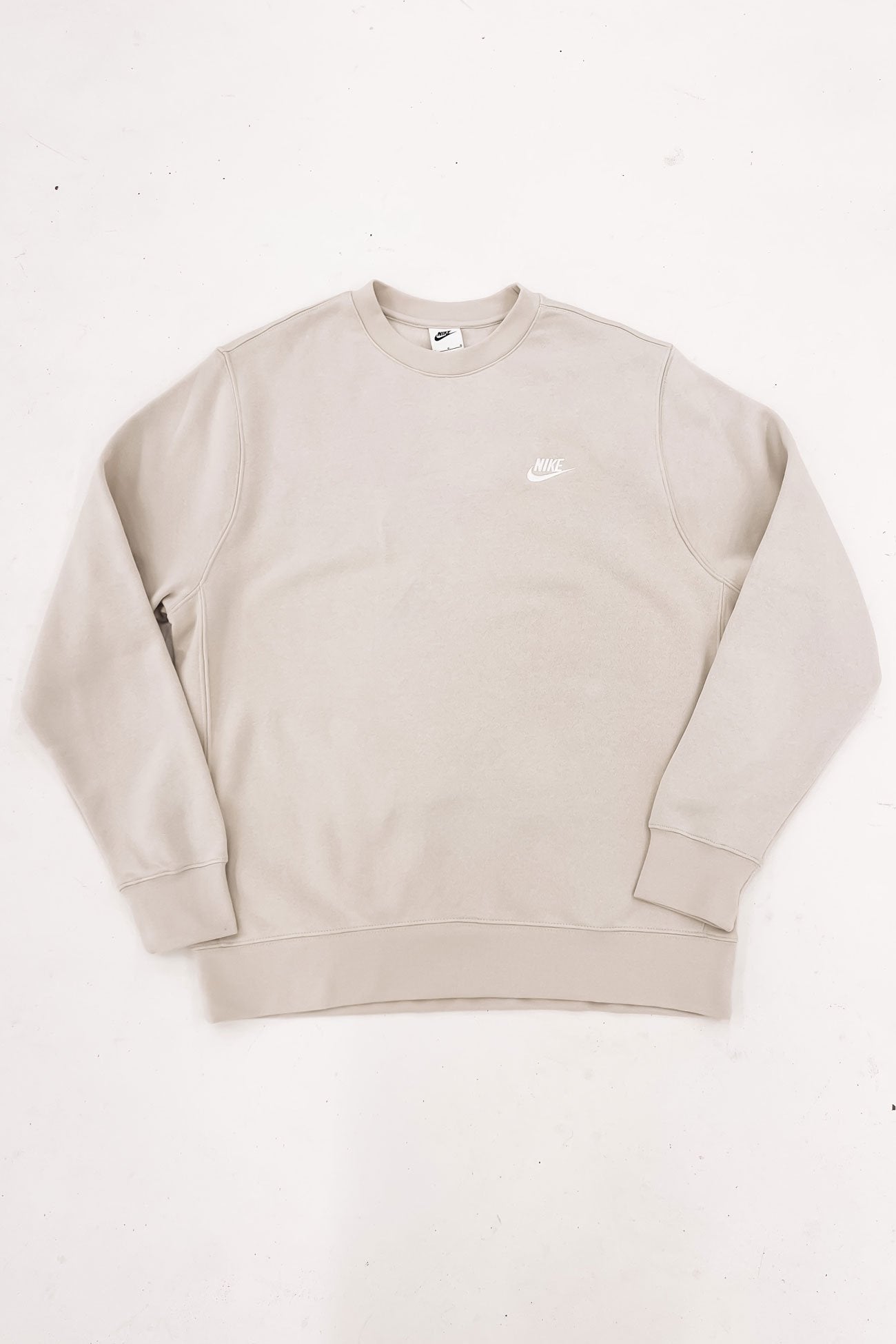 Nike Sportswear Club Fleece Crew Light Bone White