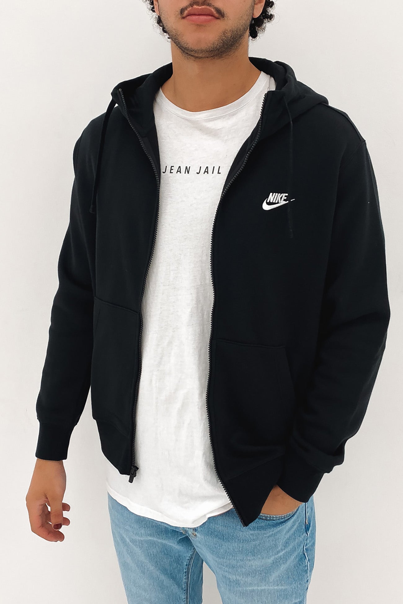 Nike Sportswear Club Fleece Full Zip Hoodie Black