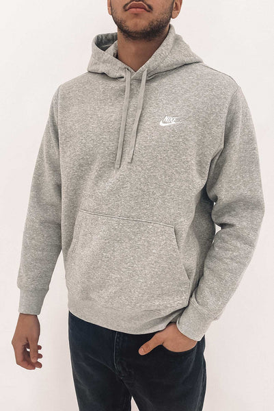 Nike Sportswear Club Fleece Pullover Hoodie Dark Grey Heather - Jean Jail