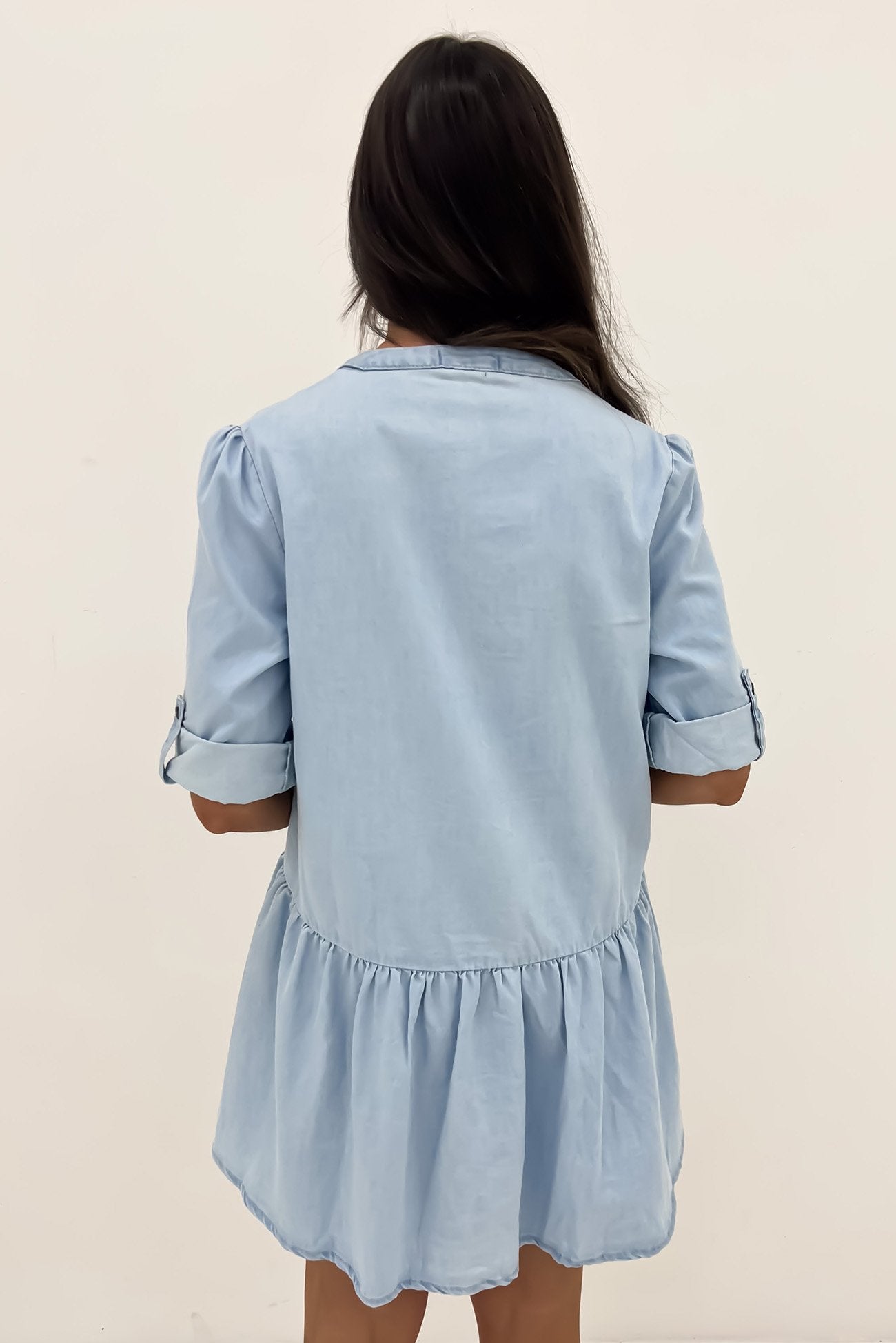 Niomie Denim Mini Dress Light Blue