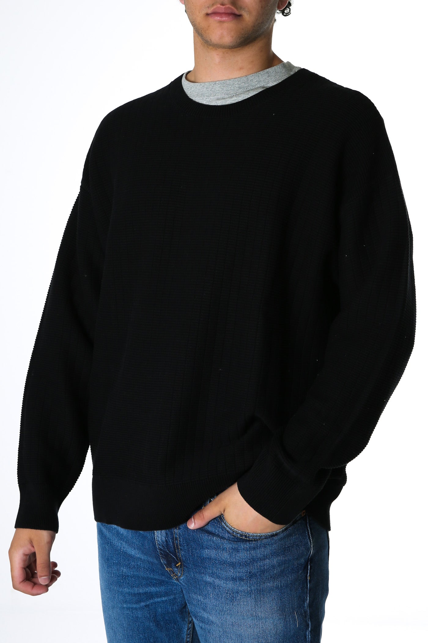 Non Sense Crew Knit Black