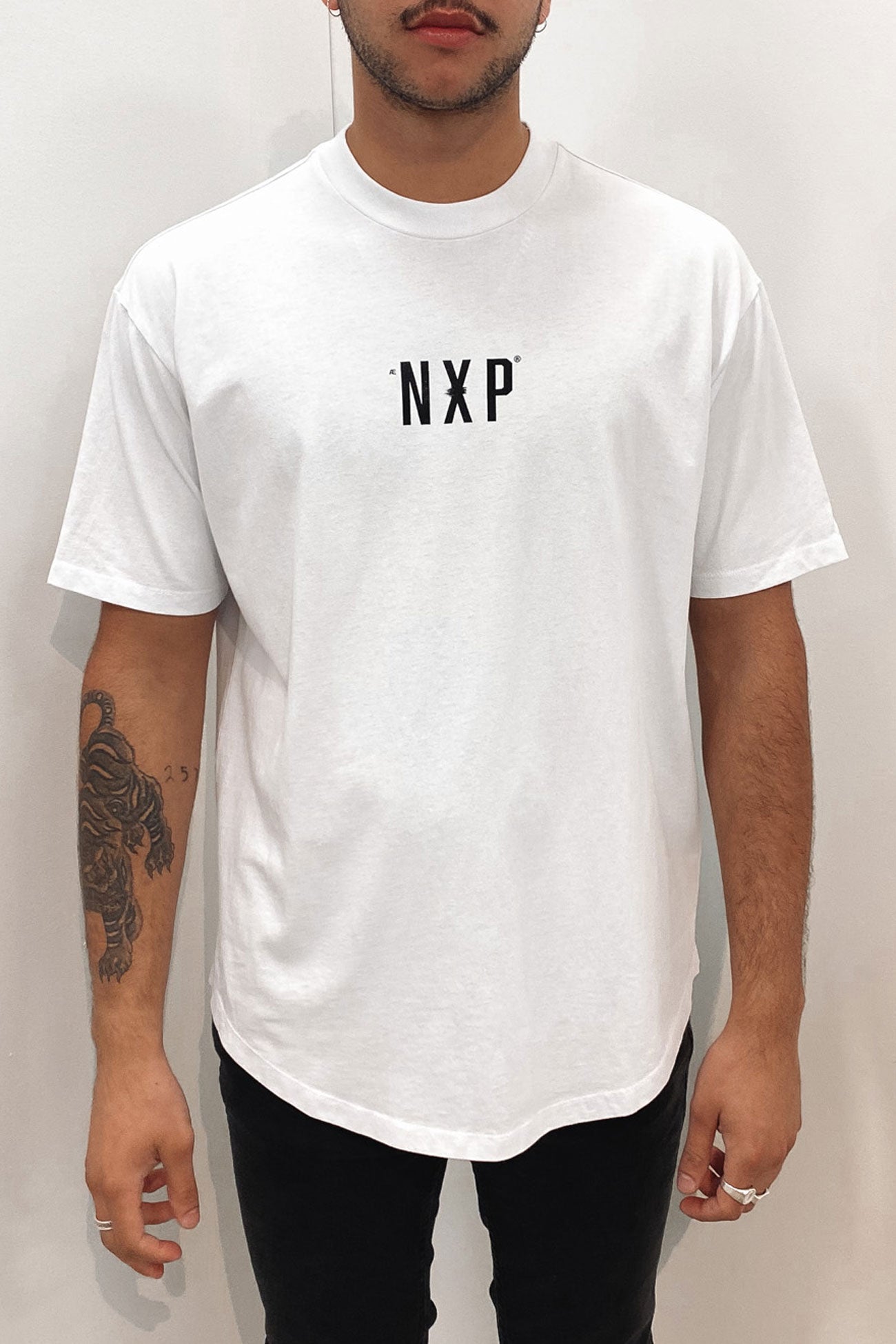 Notorious Box Fit Scoop Tee White