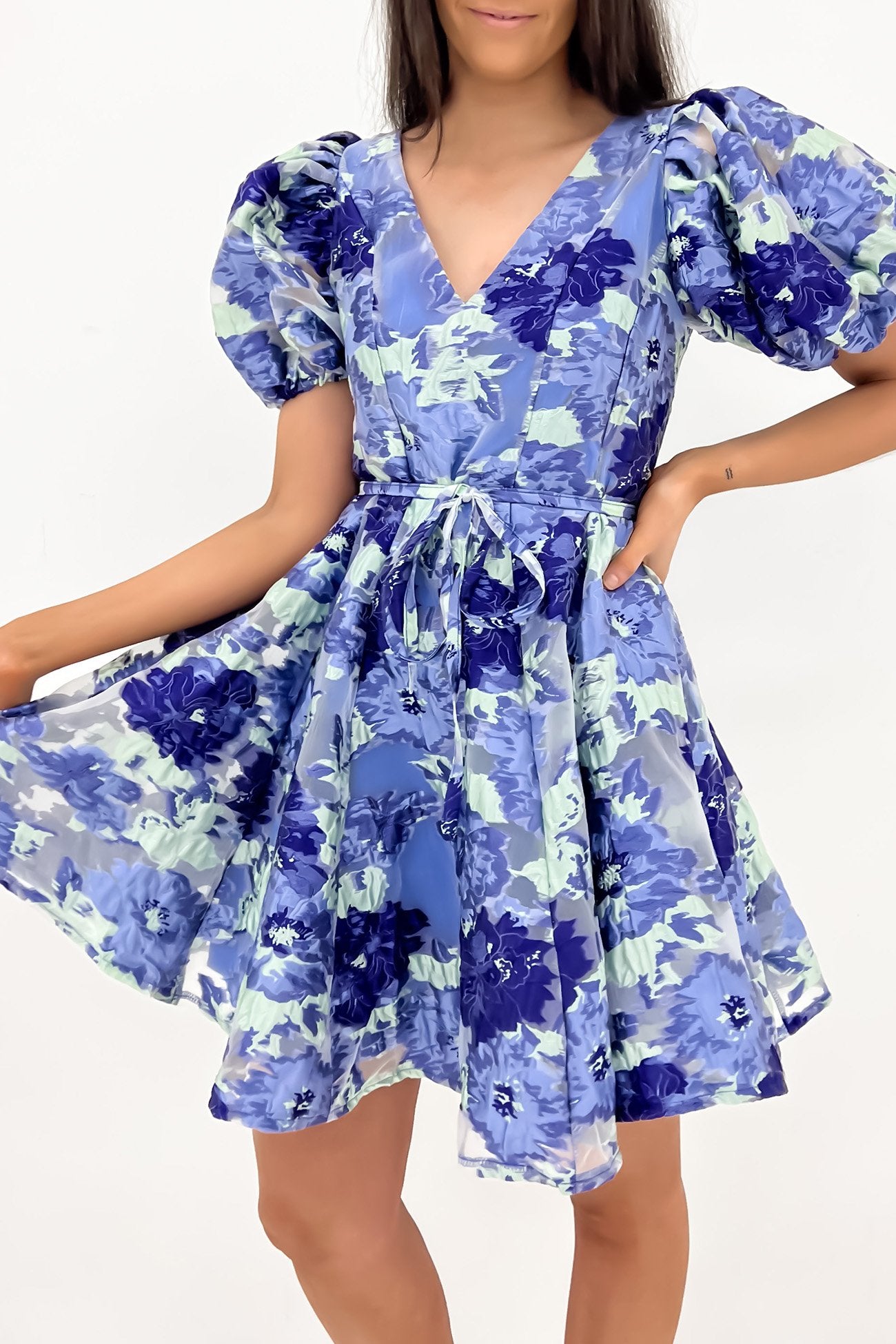 Nya Mini Dress Blue Floral