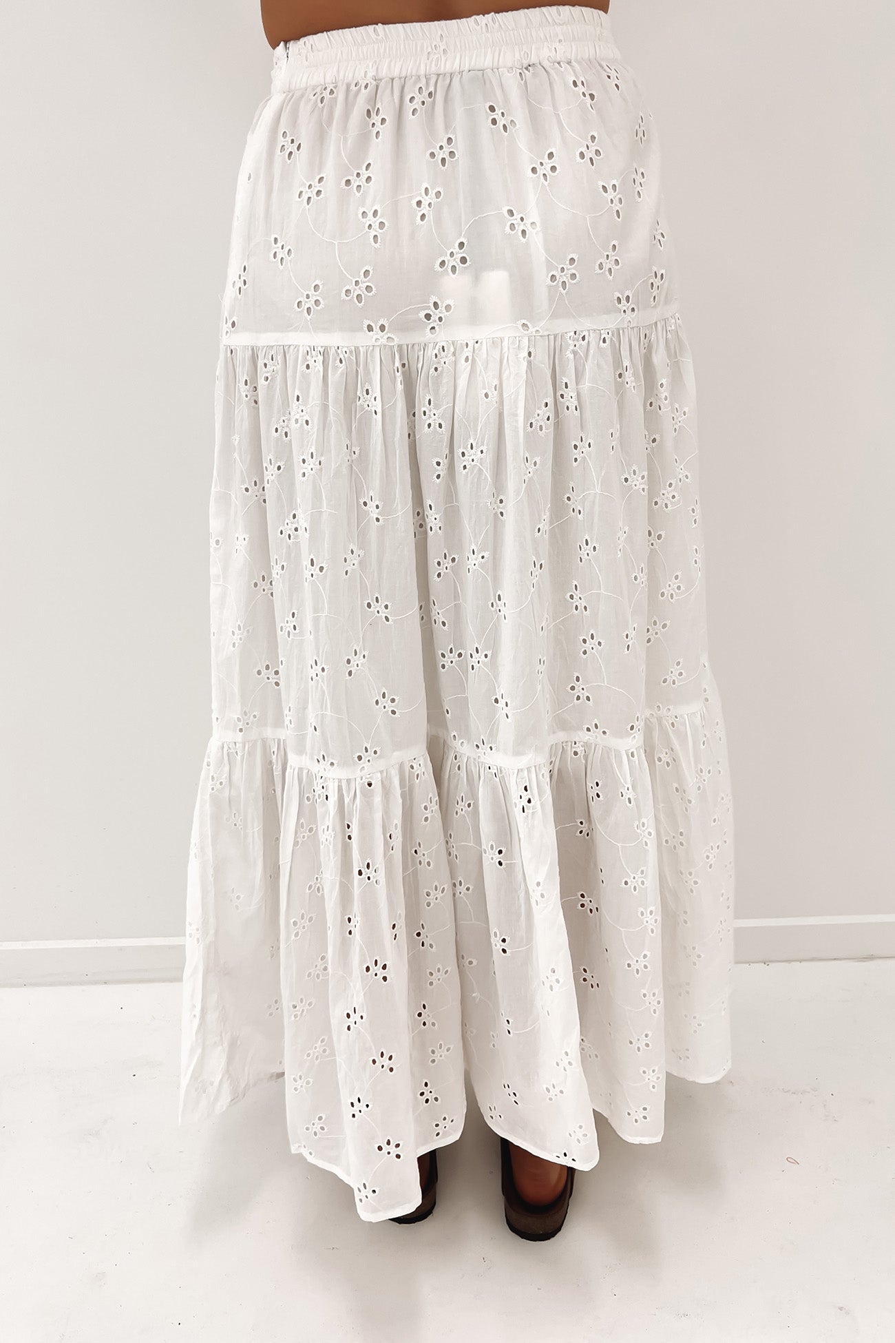 Olivia Maxi Skirt White