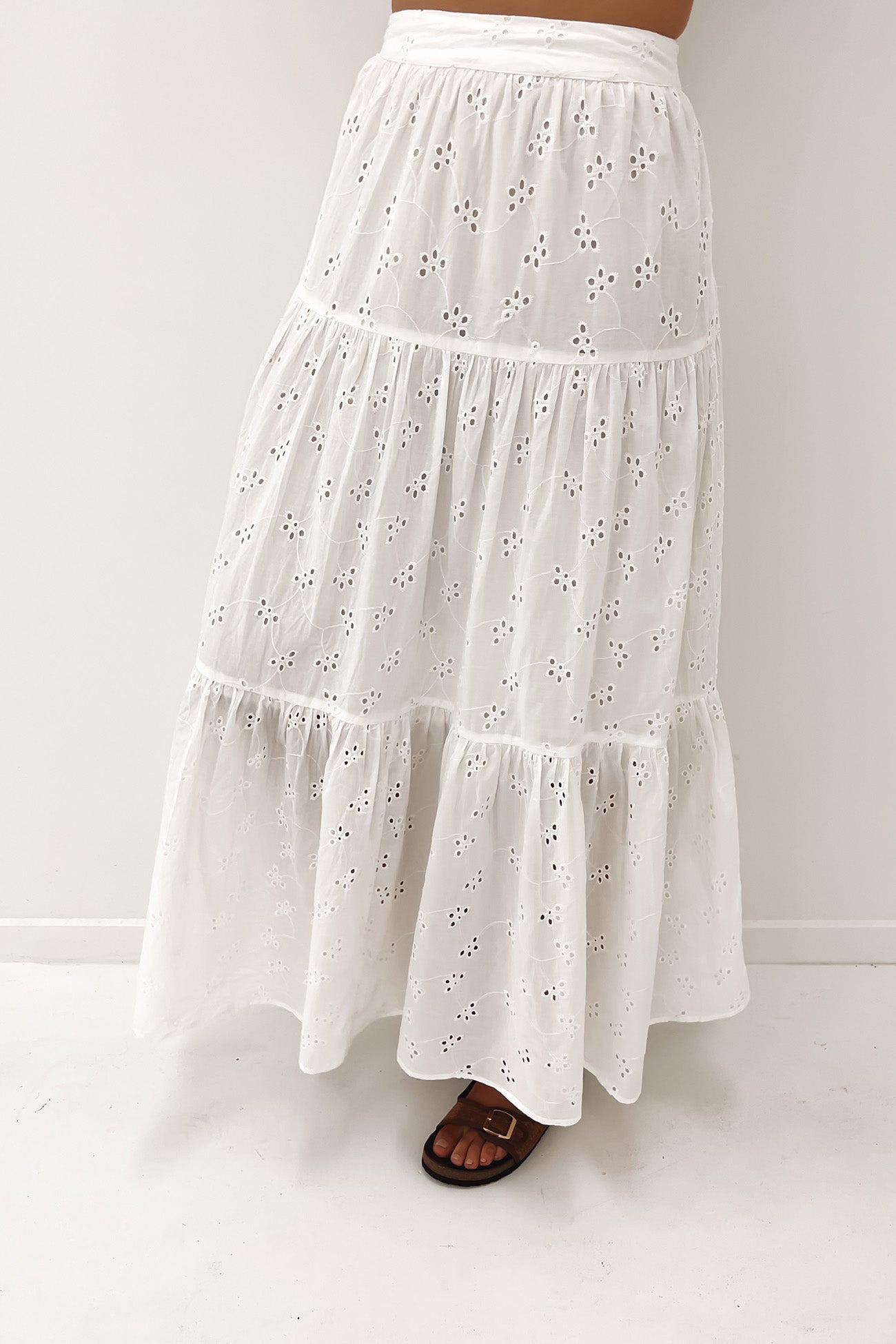 Olivia Maxi Skirt White