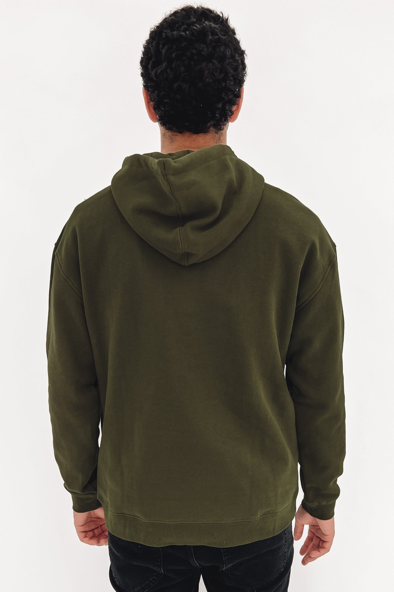 One And Only Solid Pullover Hoodie Olive