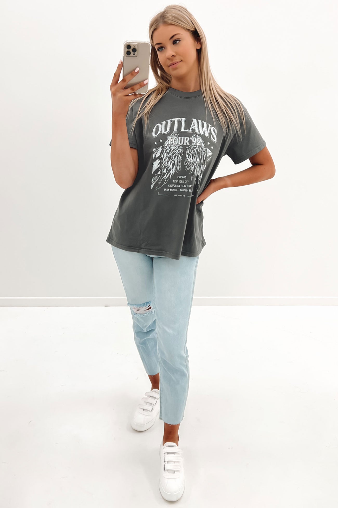 Outlaws Tee Charcoal