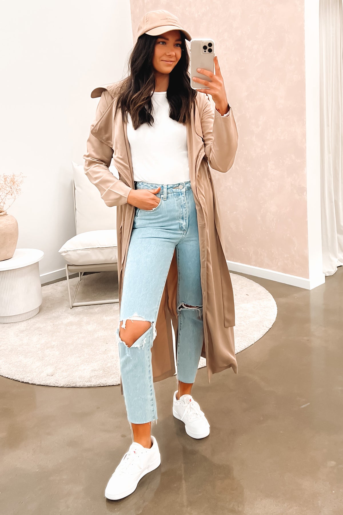 Rose gold hot sale trench coat