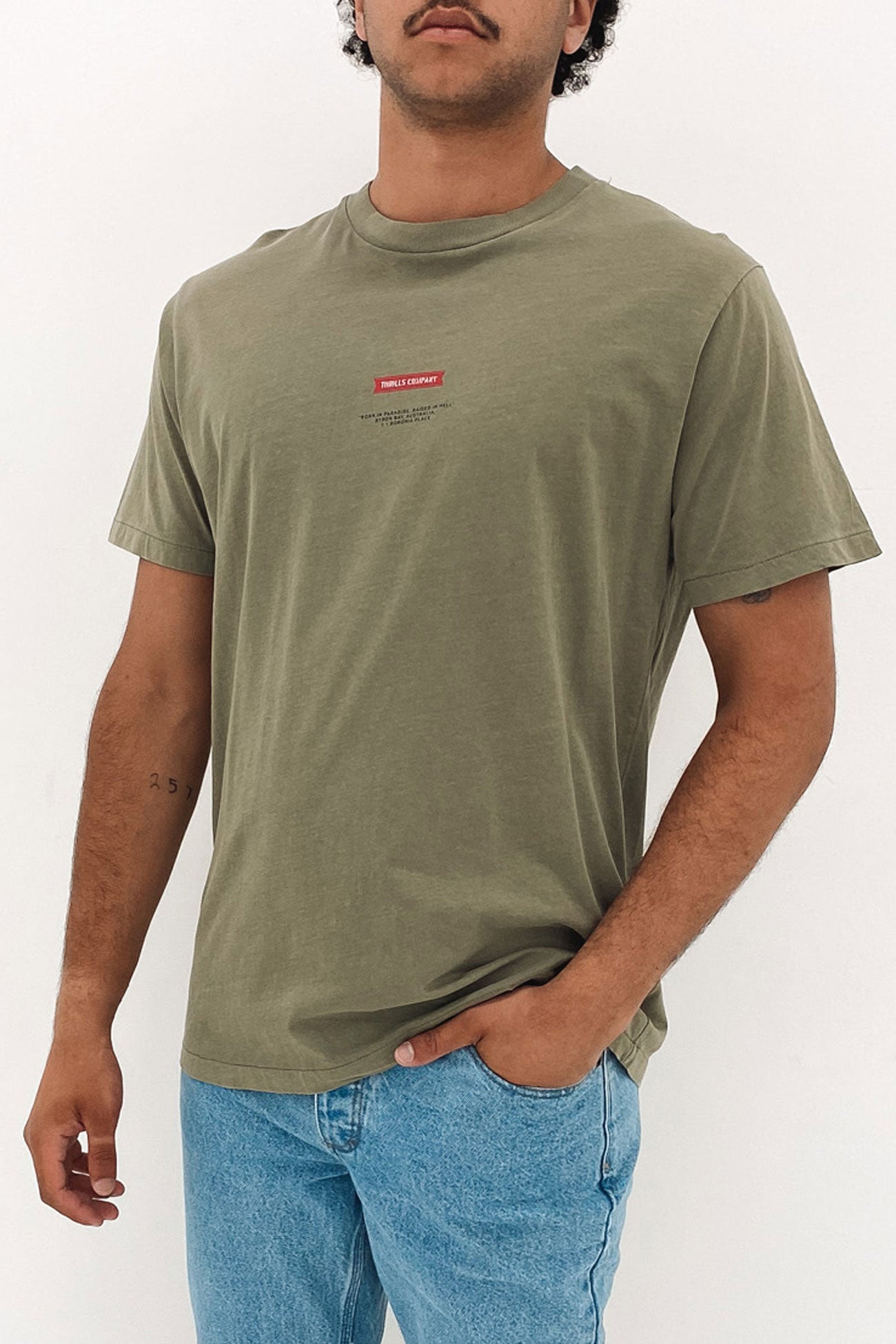 Paradise Brigade Merch Fit Tee Army Green