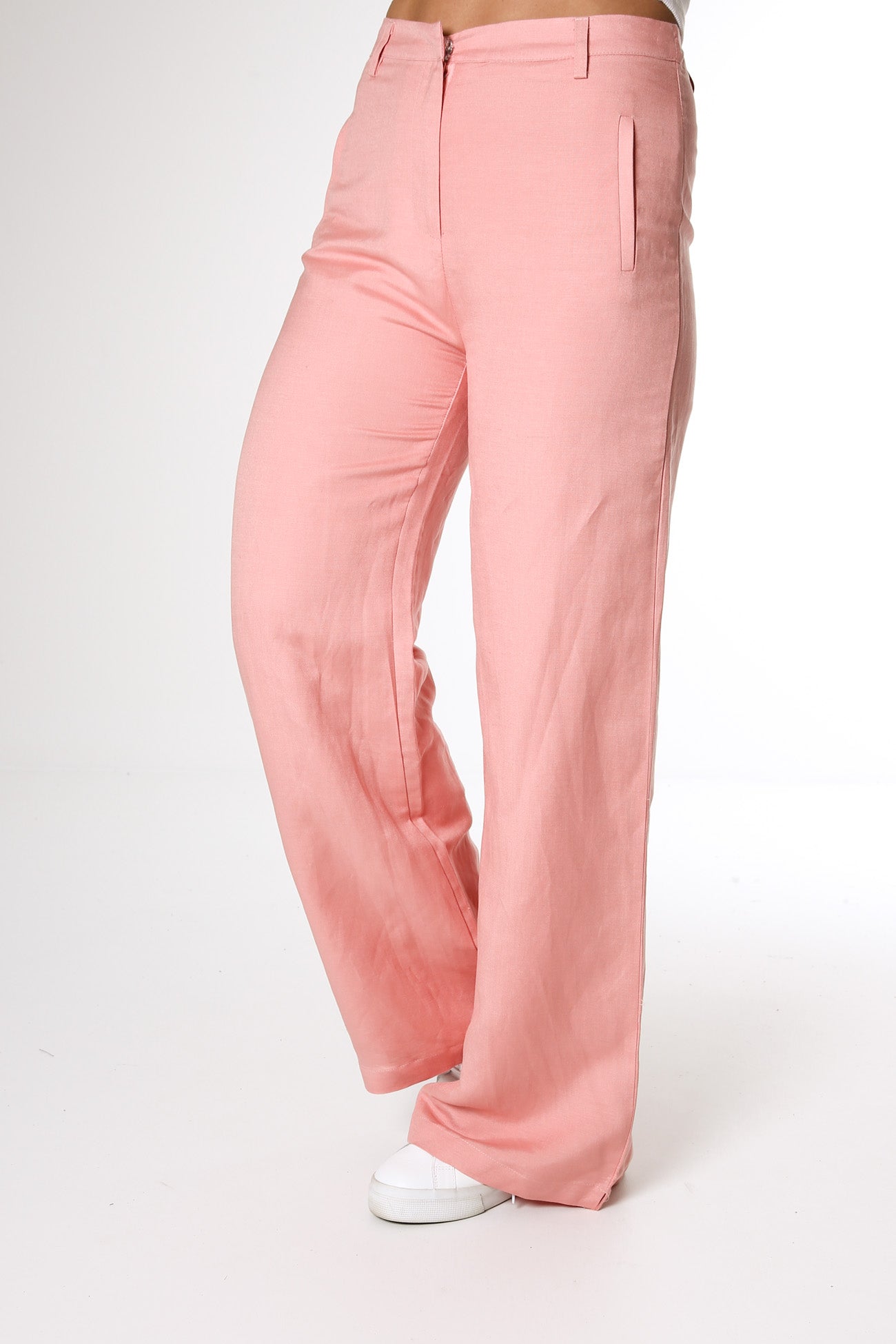 Perfection Tailored Wide Leg Pant Peach Pink