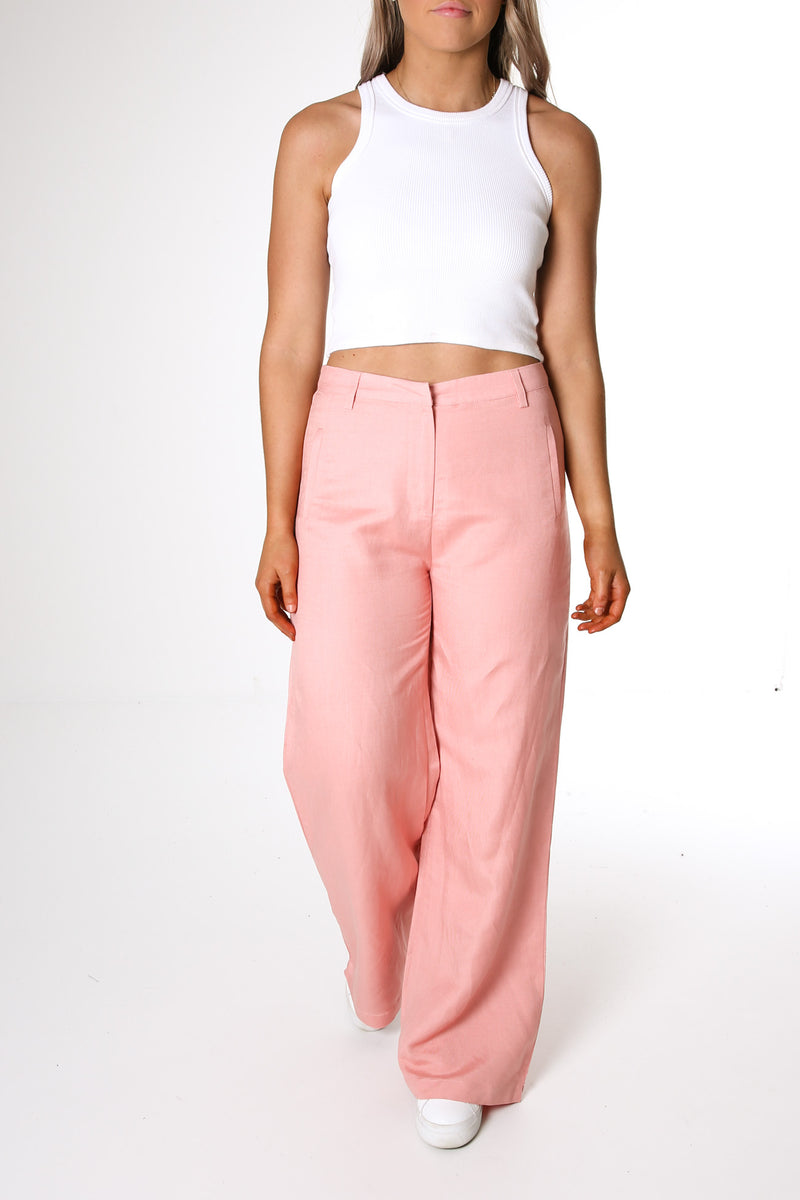 Peach wide leg pants hotsell