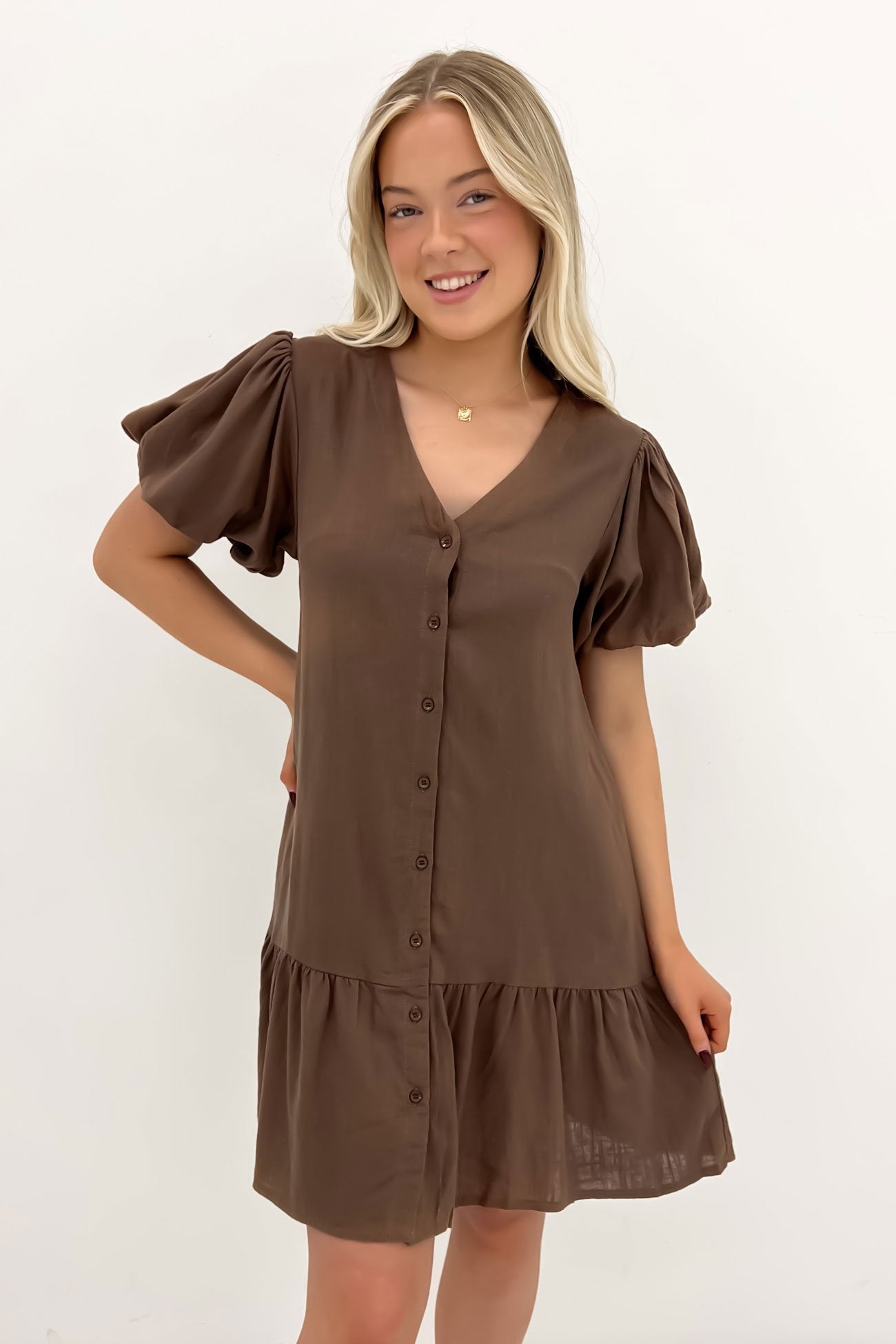 Phoebe Mini Dress Cocoa