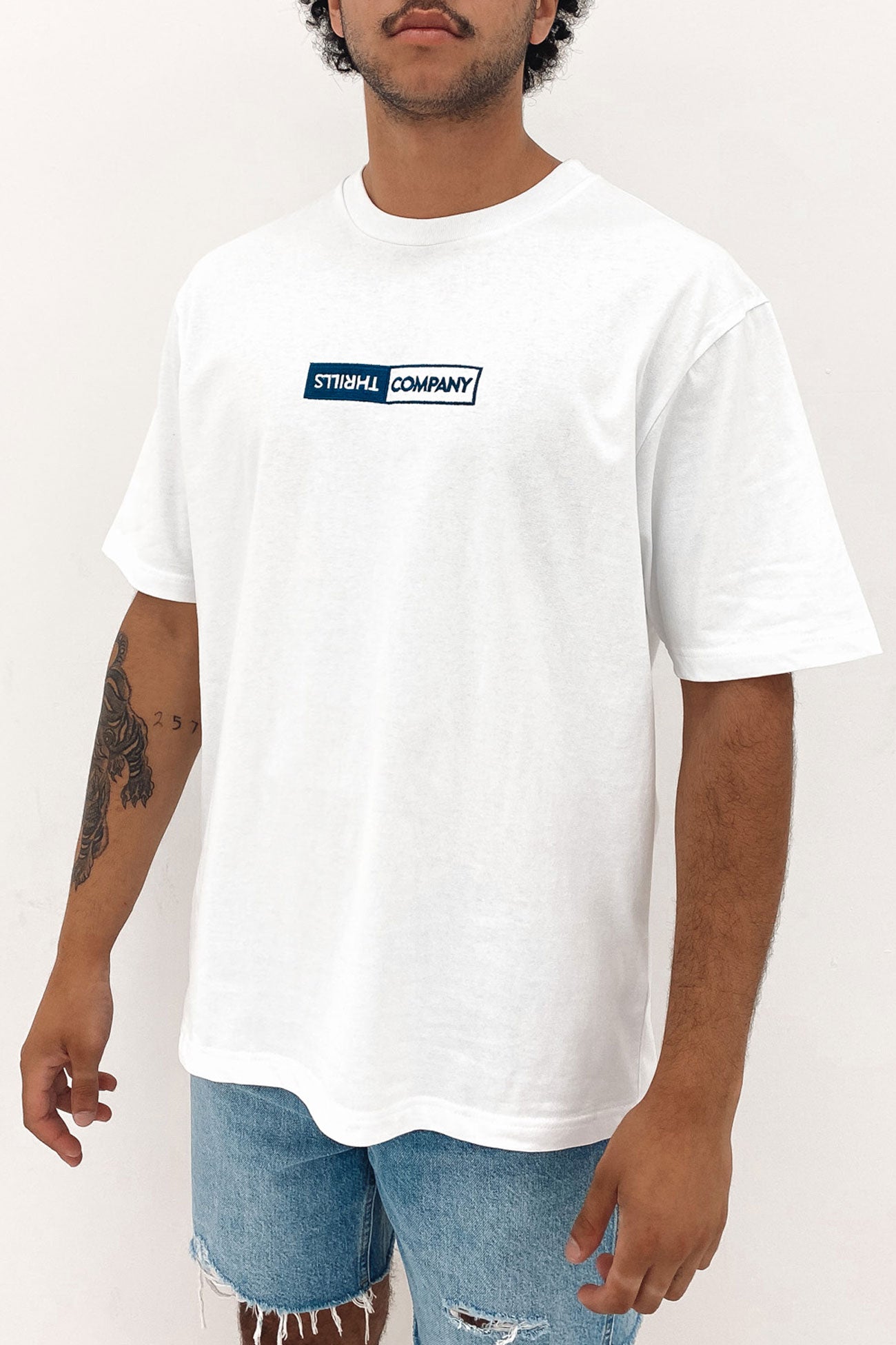 Positive No Negative Oversize Fit Tee White