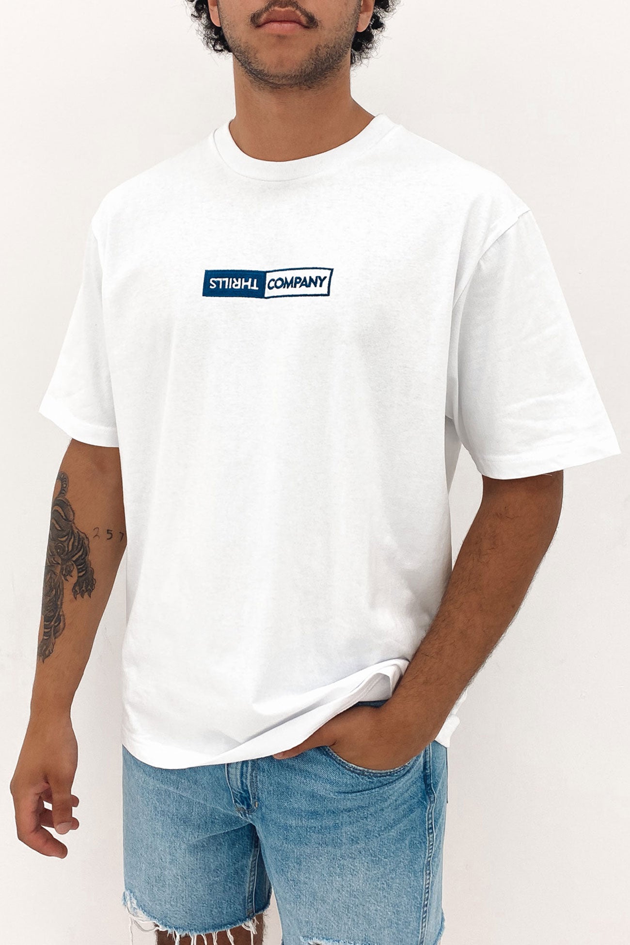 Positive No Negative Oversize Fit Tee White