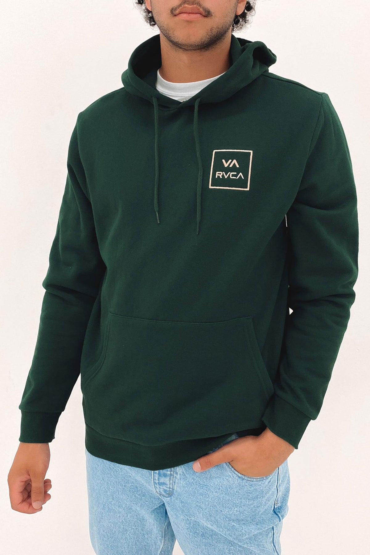 Rvca green sales hoodie