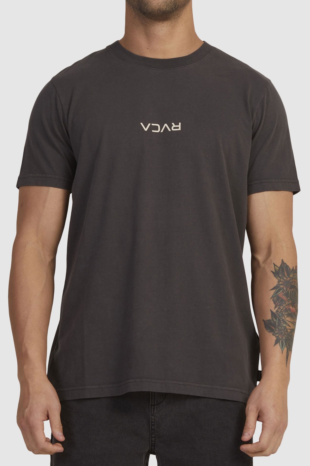 RVCA Mini Flipped Short Sleeve Tee Washed Black