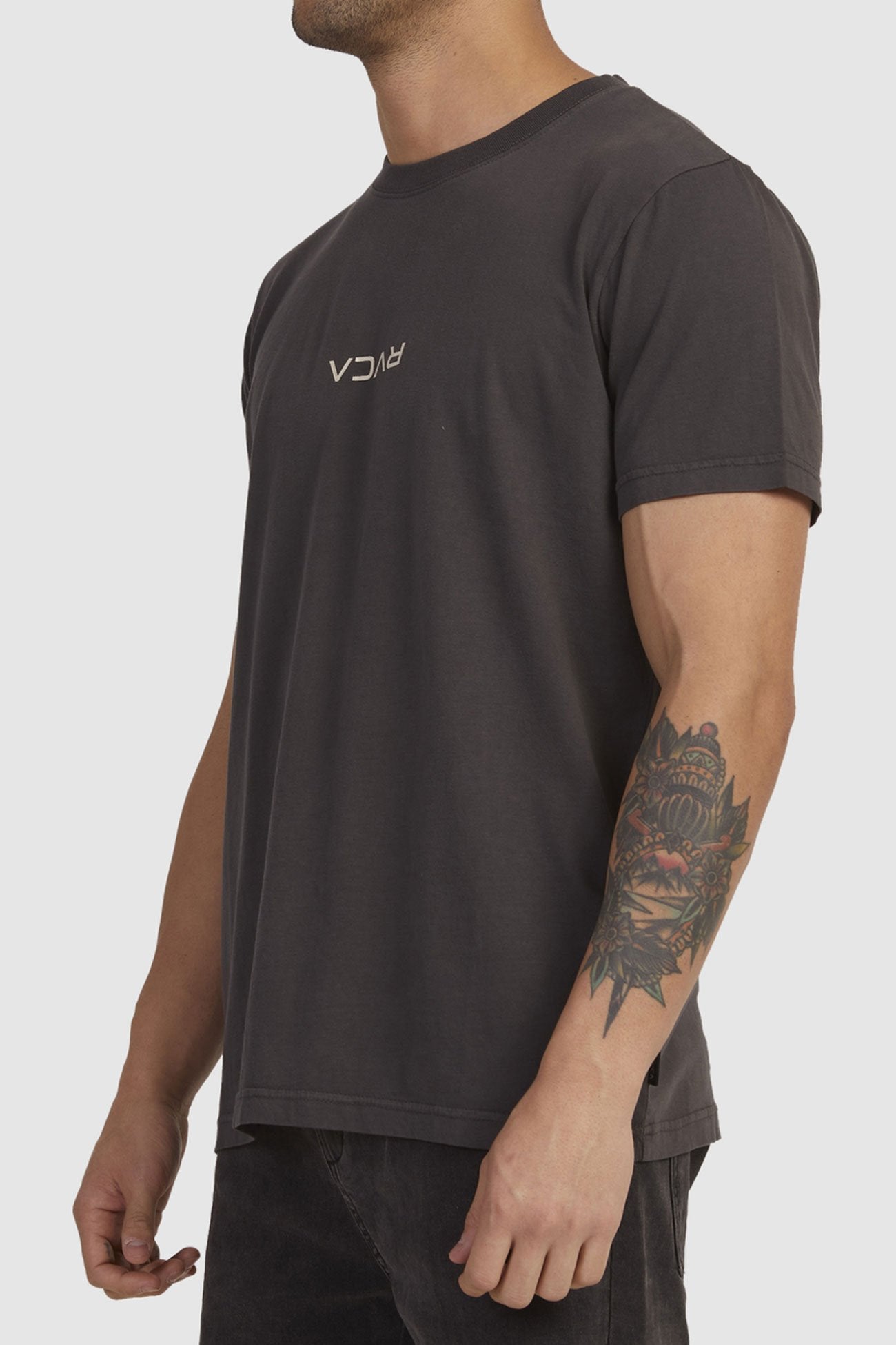 RVCA Mini Flipped Short Sleeve Tee Washed Black