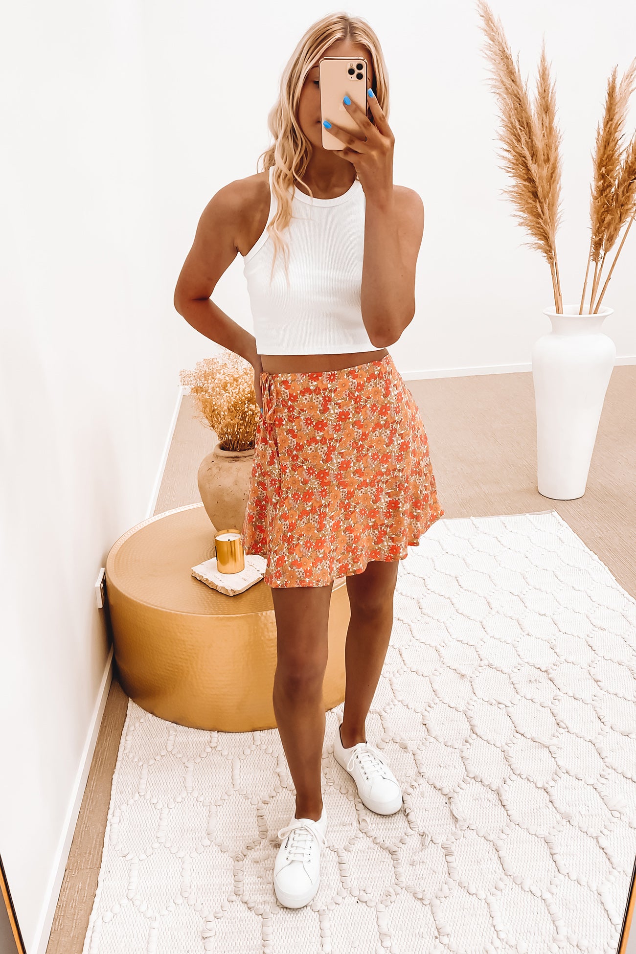 Ruby Floral Mini Skirt Print