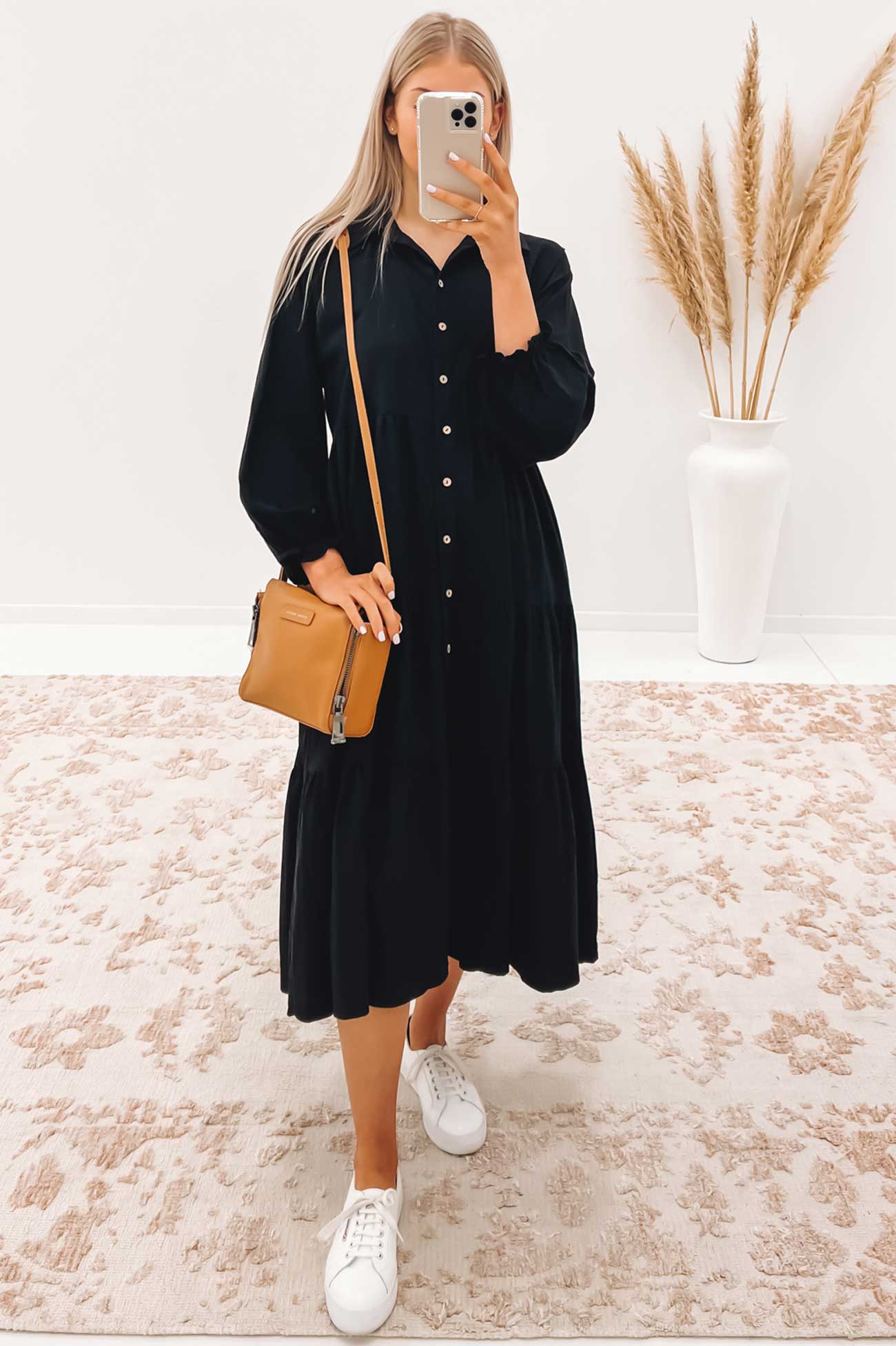 Sadey Midi Dress Black