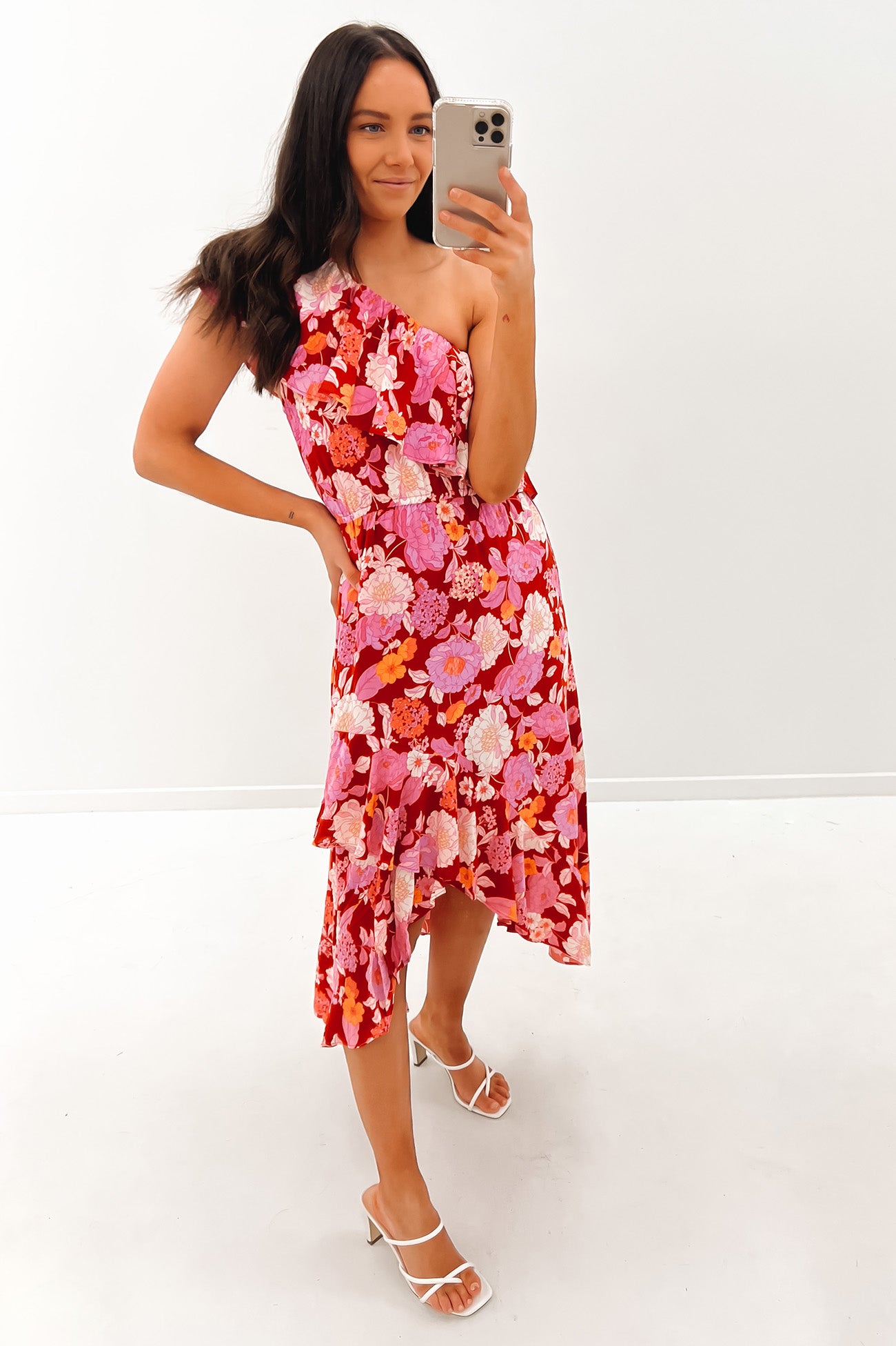 Sandee Midi Dress Pink Delight