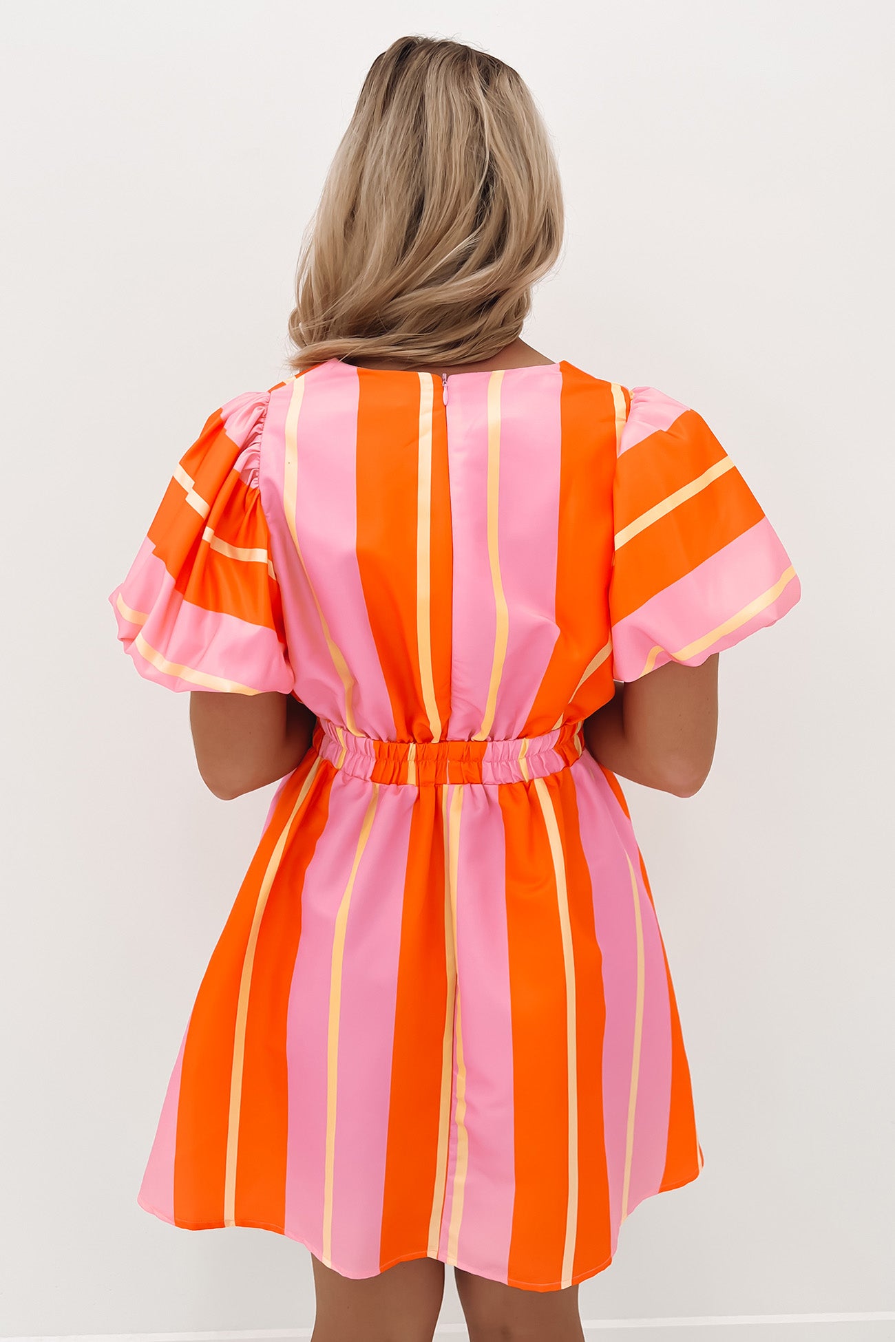 Savannah Mini Dress Sunset Stripe