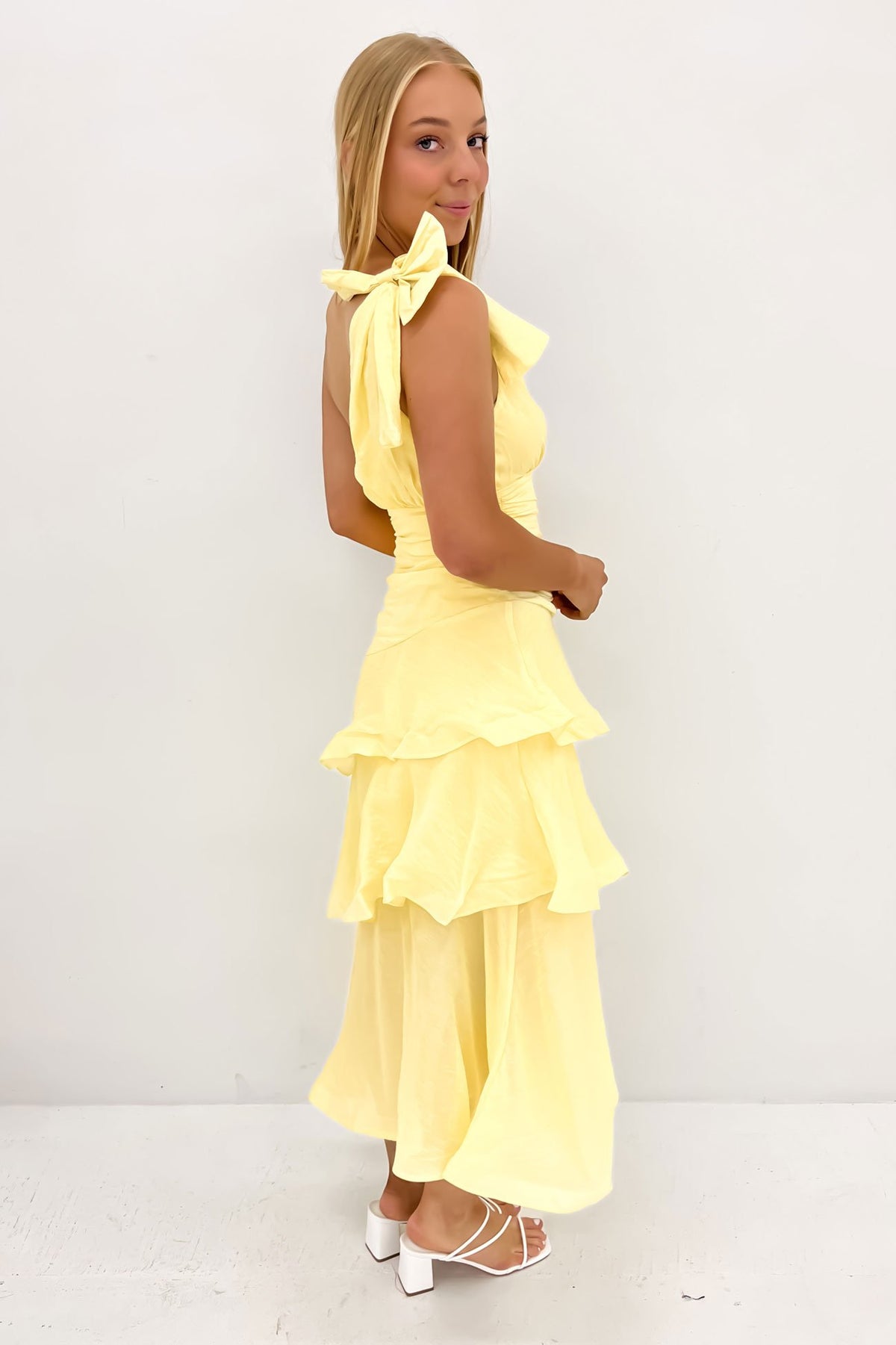 Seema Midi Dress Yellow - Jean Jail