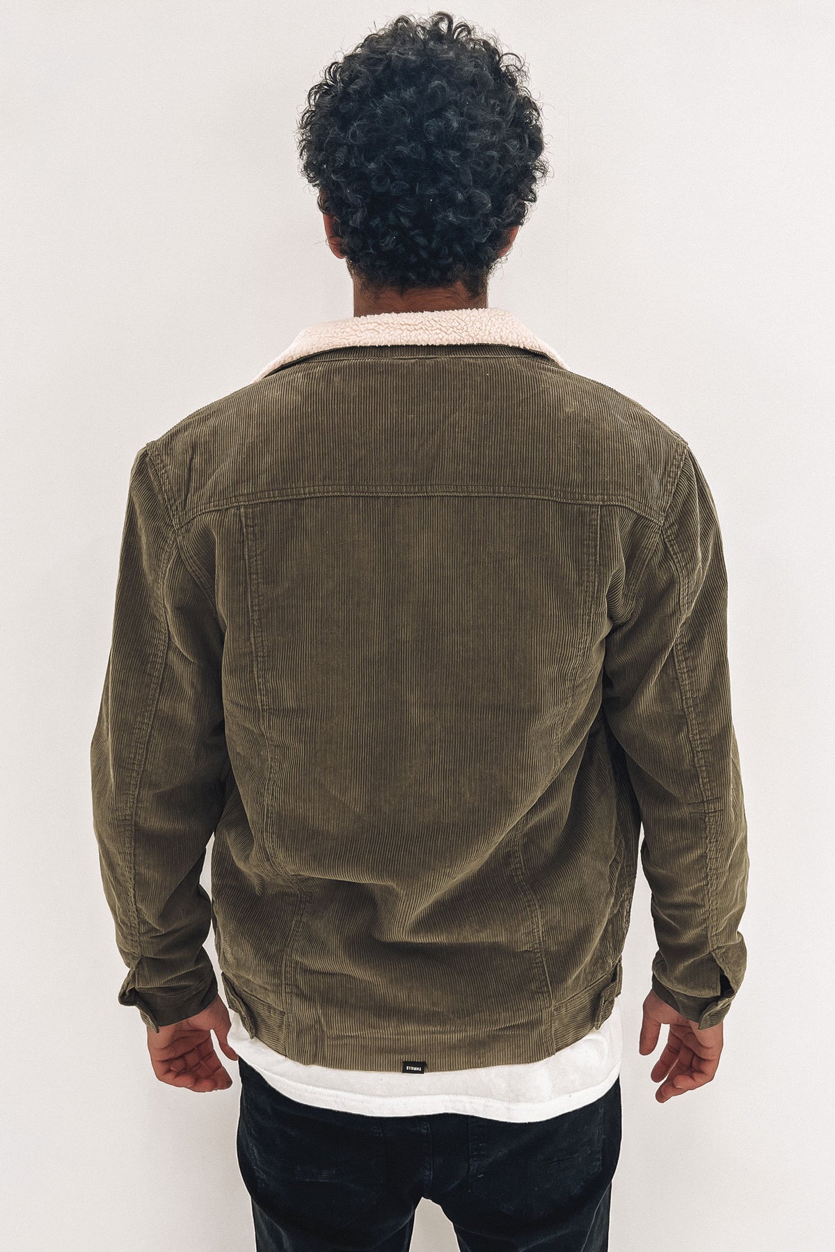 Green corduroy hot sale sherpa jacket