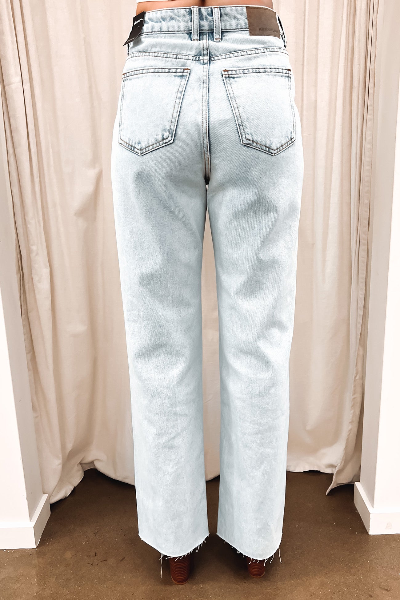 Skye High Rise Straight Leg Jean Light Blue