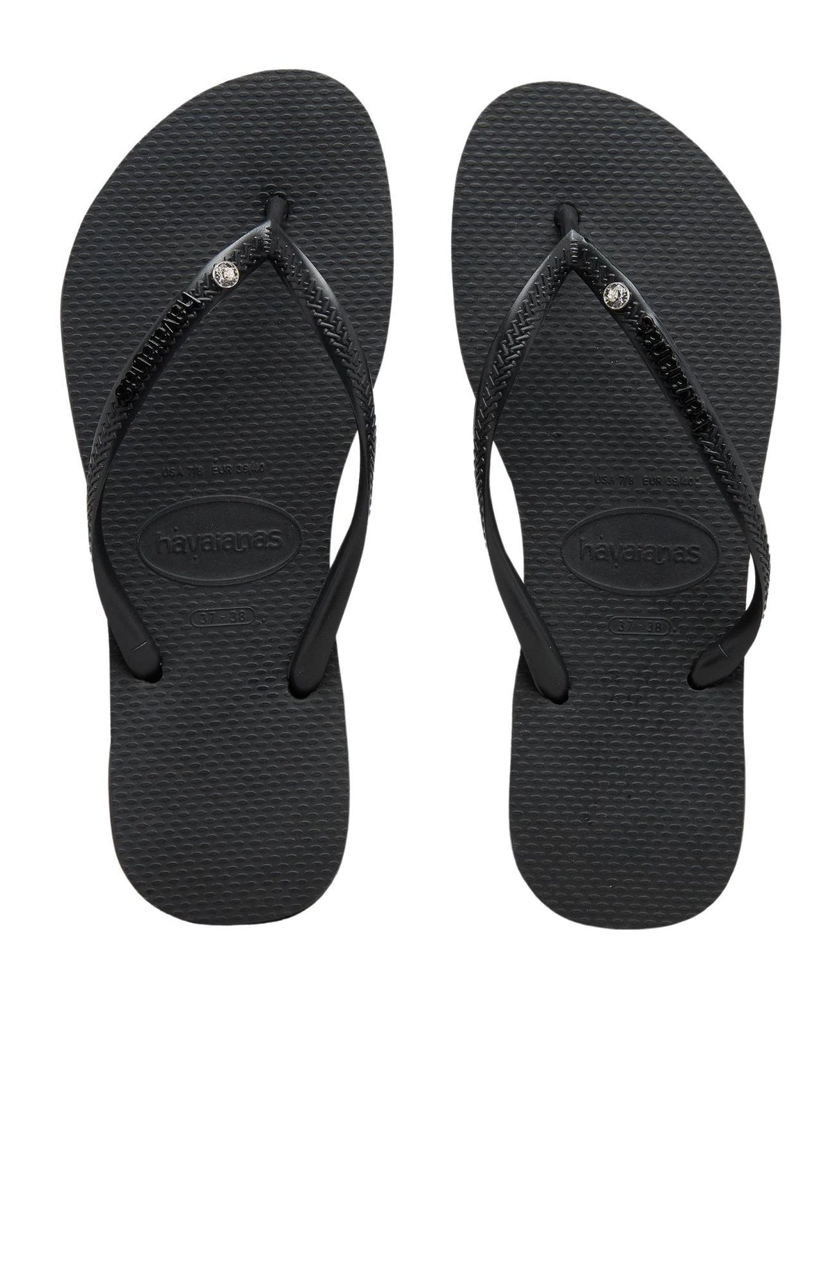 White havaianas with metal 2024 logo