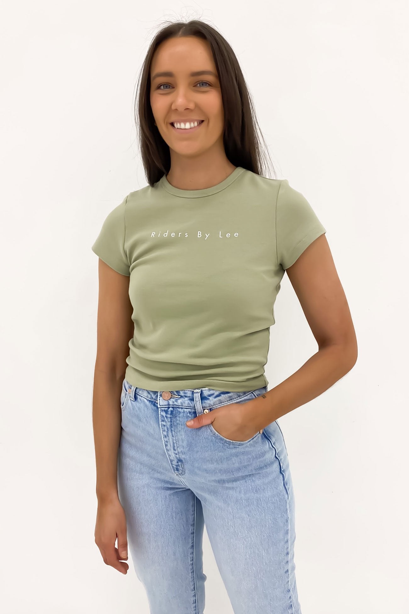 Slim Rib Tee Faded Thyme