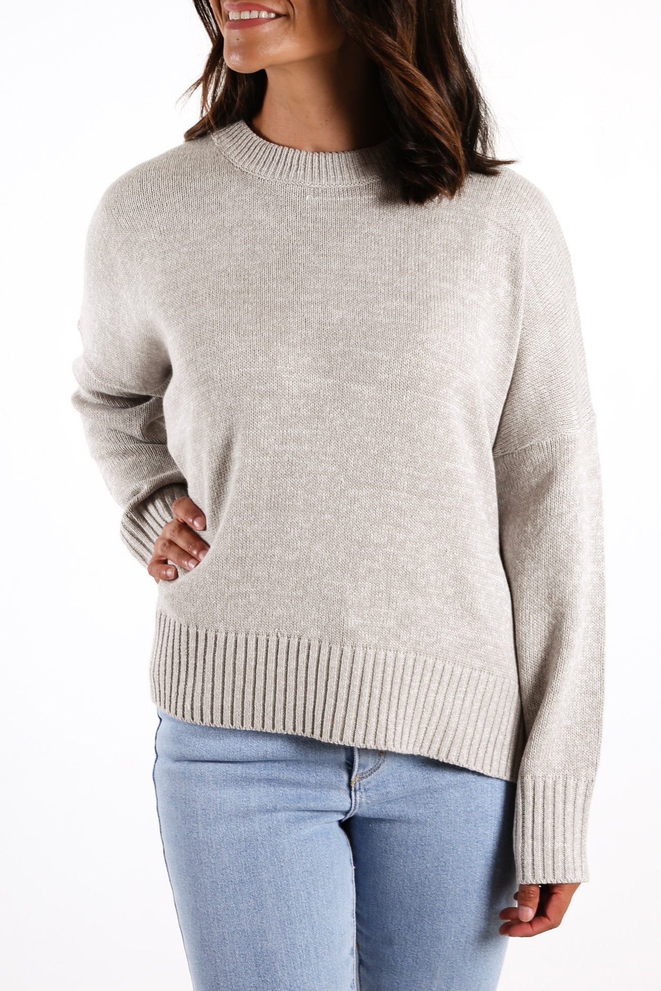 Slouchy Knit Grey Marle