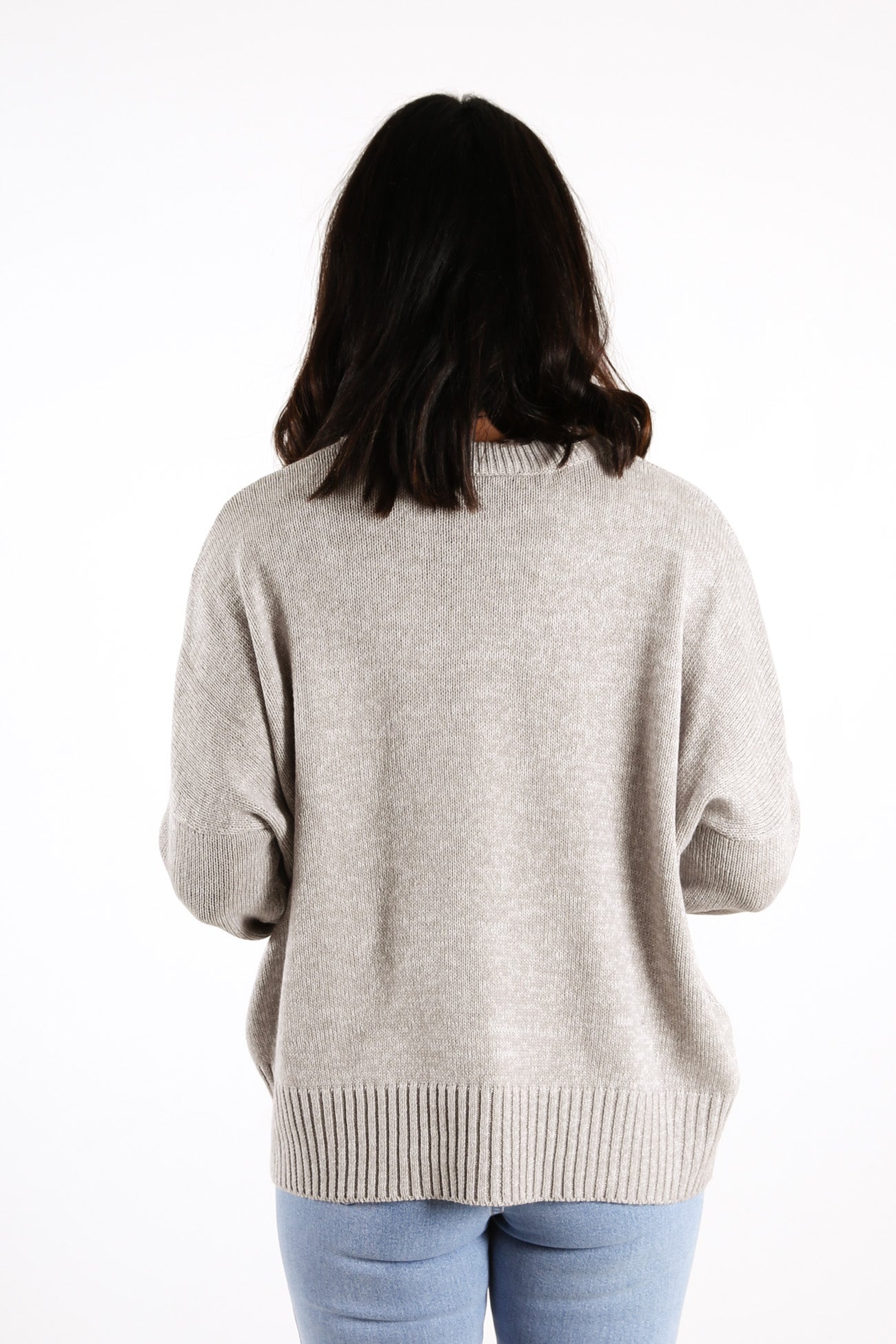 Slouchy Knit Grey Marle