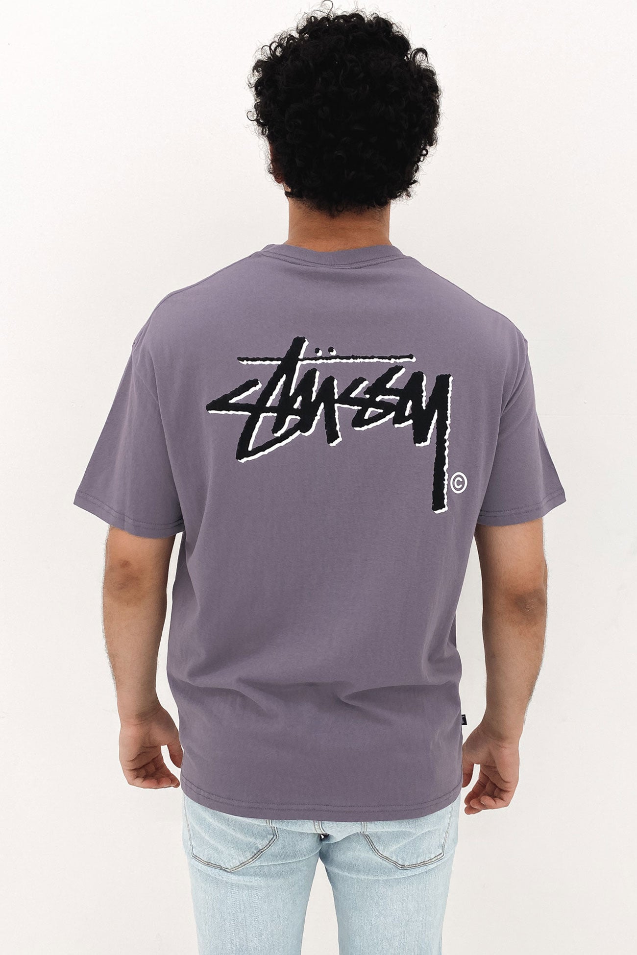 Solid Shadow Stock Short Sleeve Tee Grape