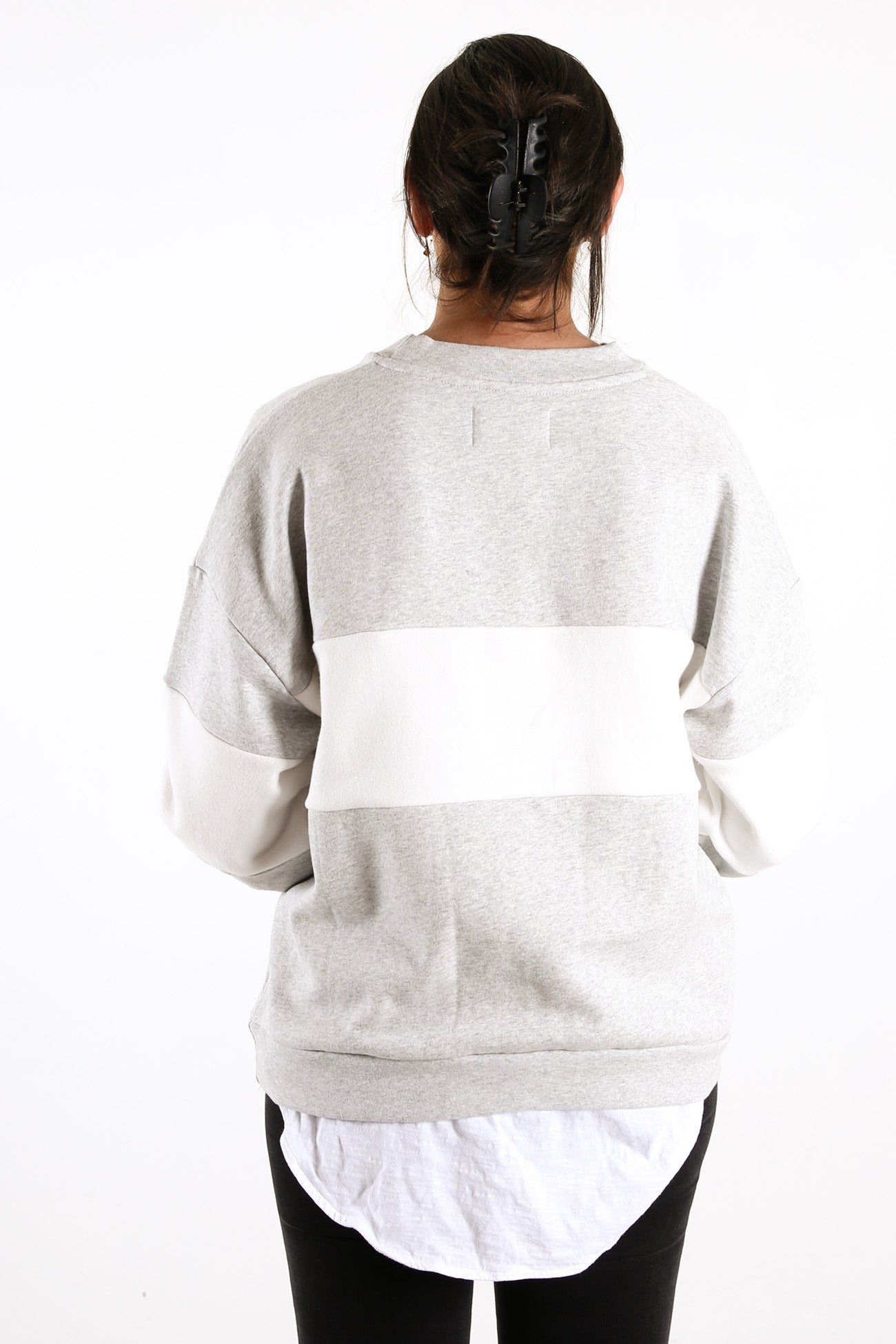 Split Logo Sweater Grey Marle