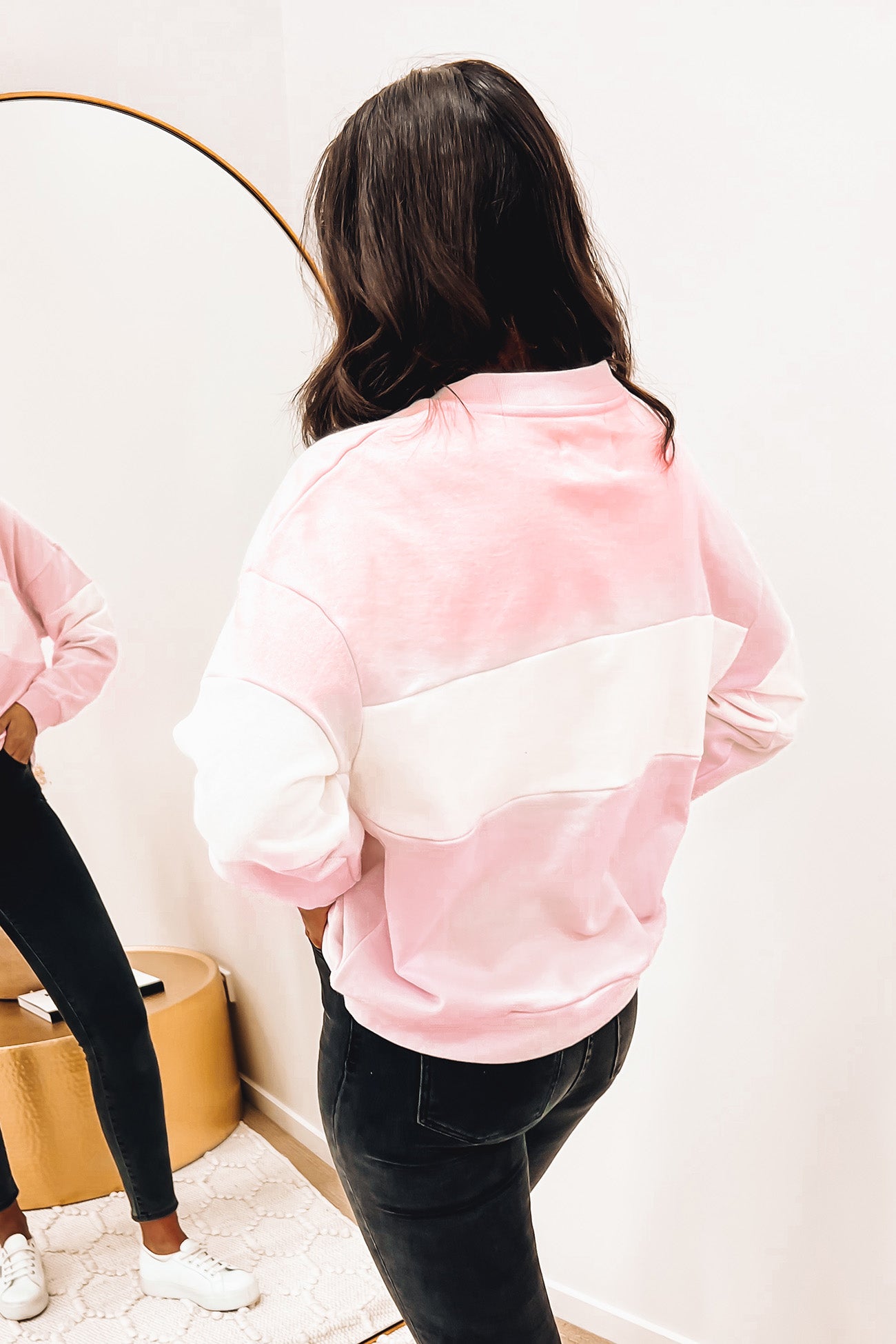 Split Logo Sweater Pink