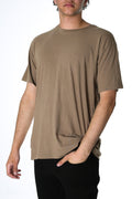 Standard Fit Linen Tee Brown