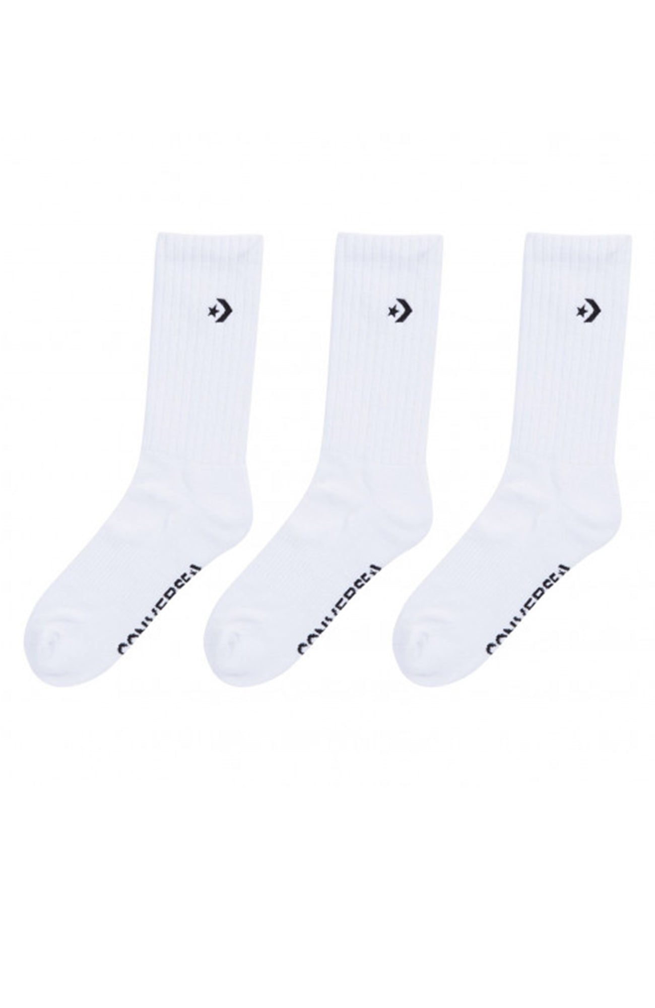 Star Chevron Crew Sock 3 Pack White