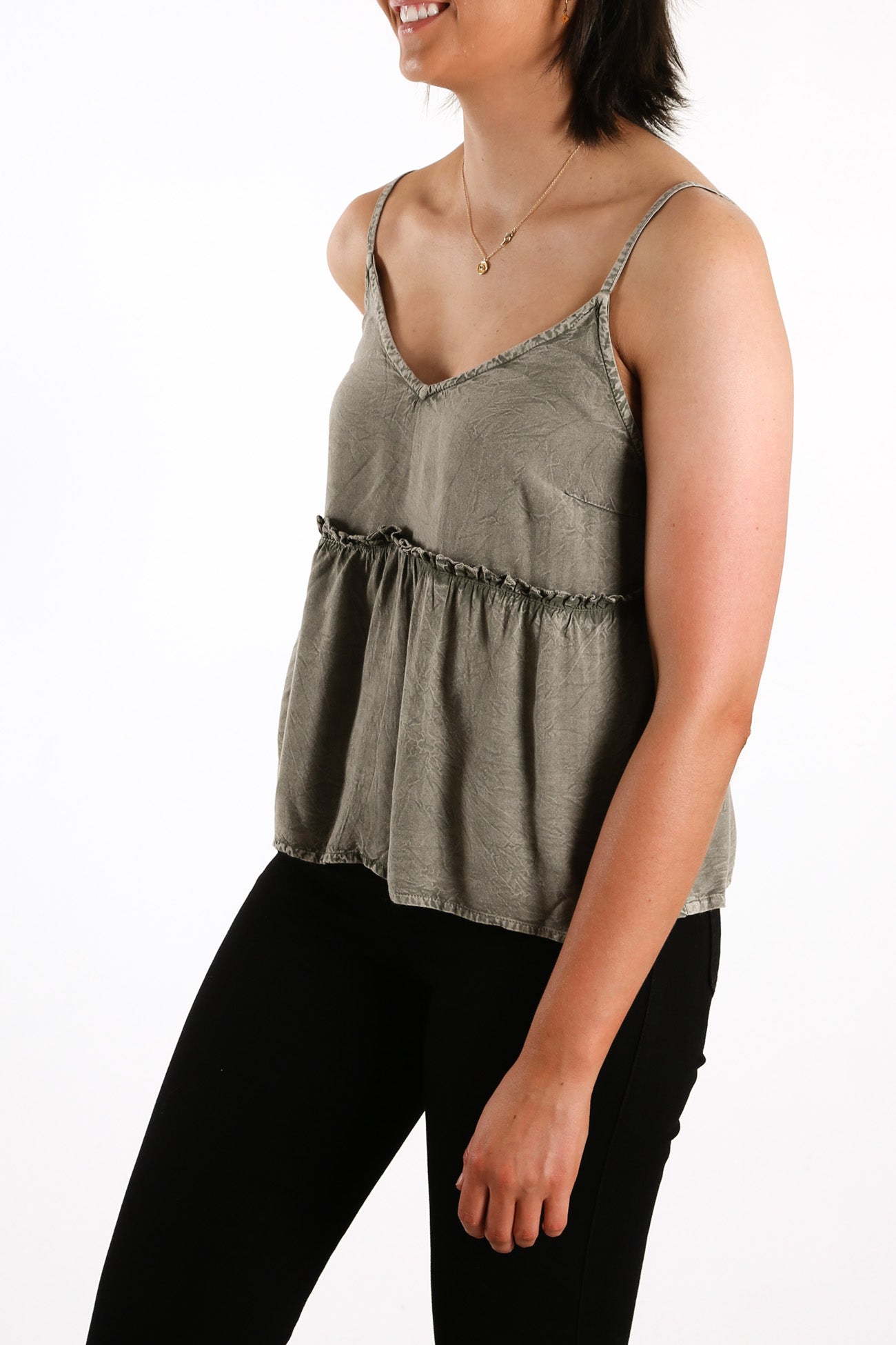 Supple Washed Cami Khaki