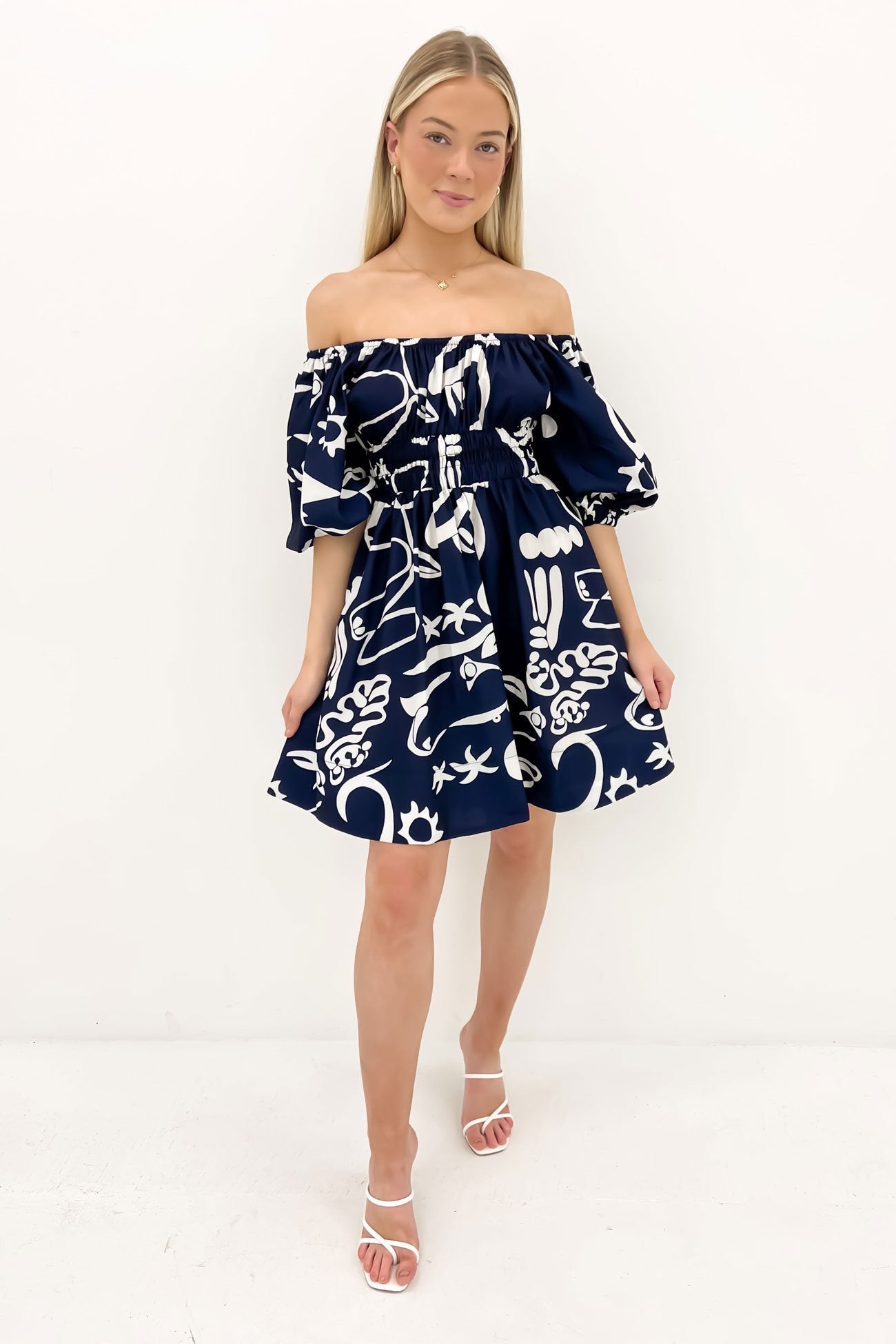 Tate Mini Dress Navy Haven