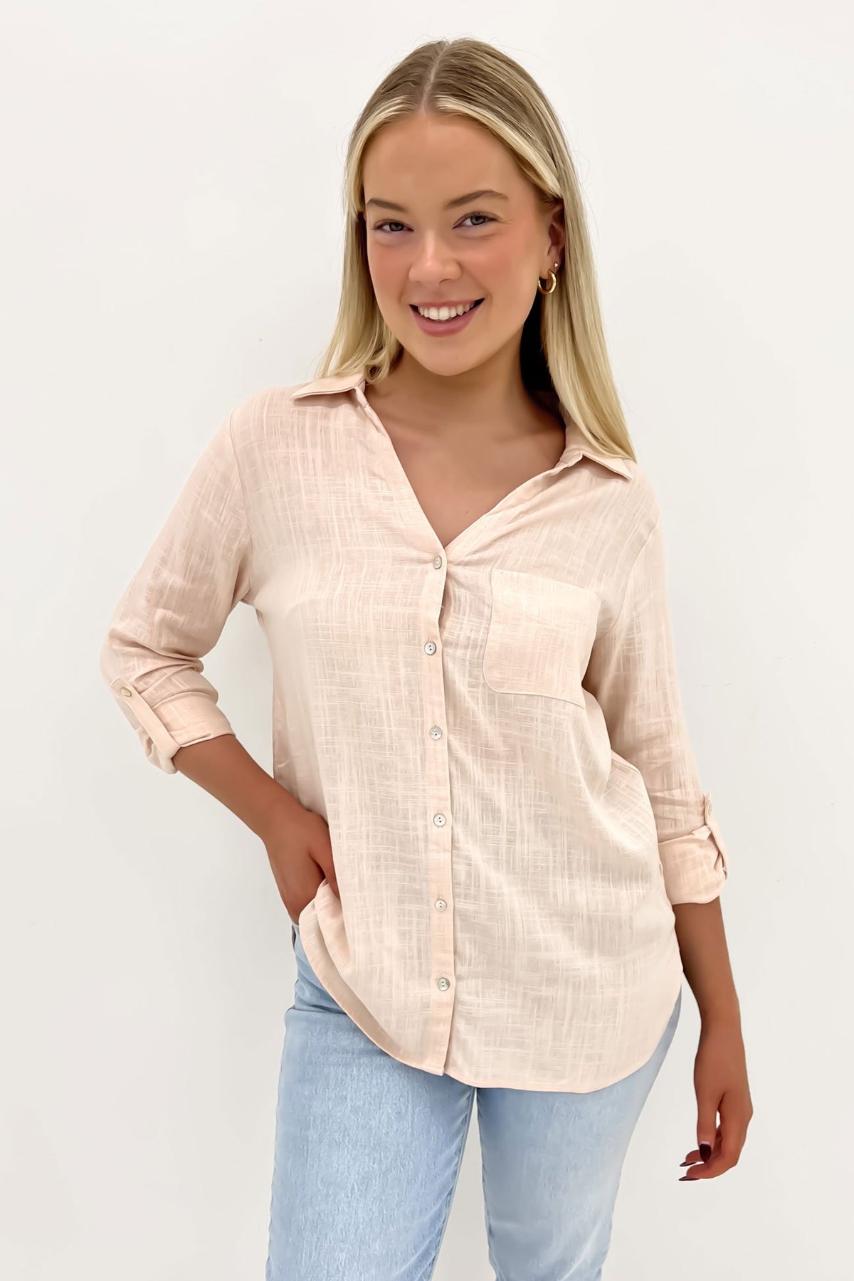 blush long sleeve shirt