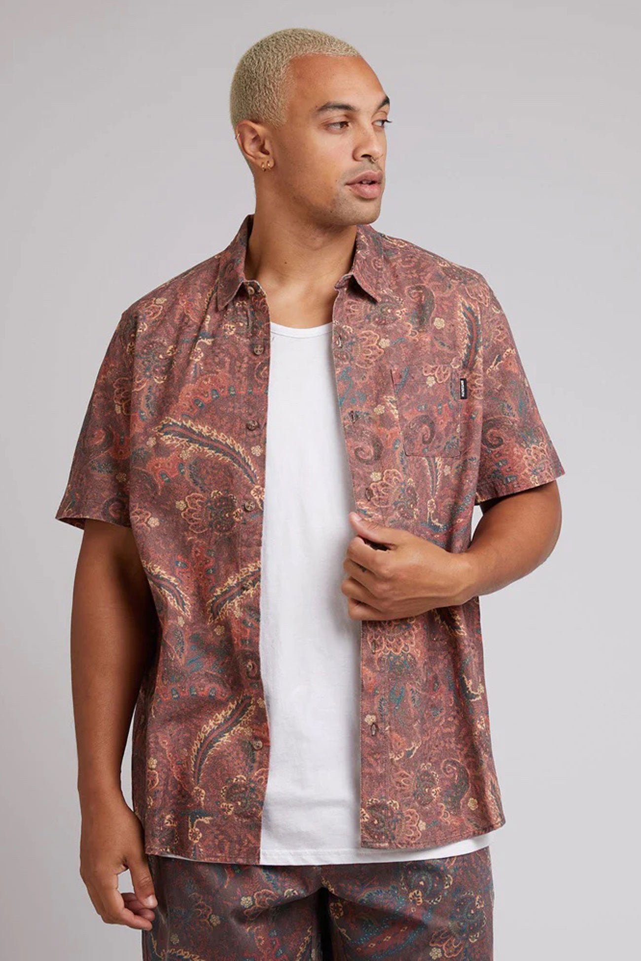 Temple Short Sleeve Shirt Multicoloured