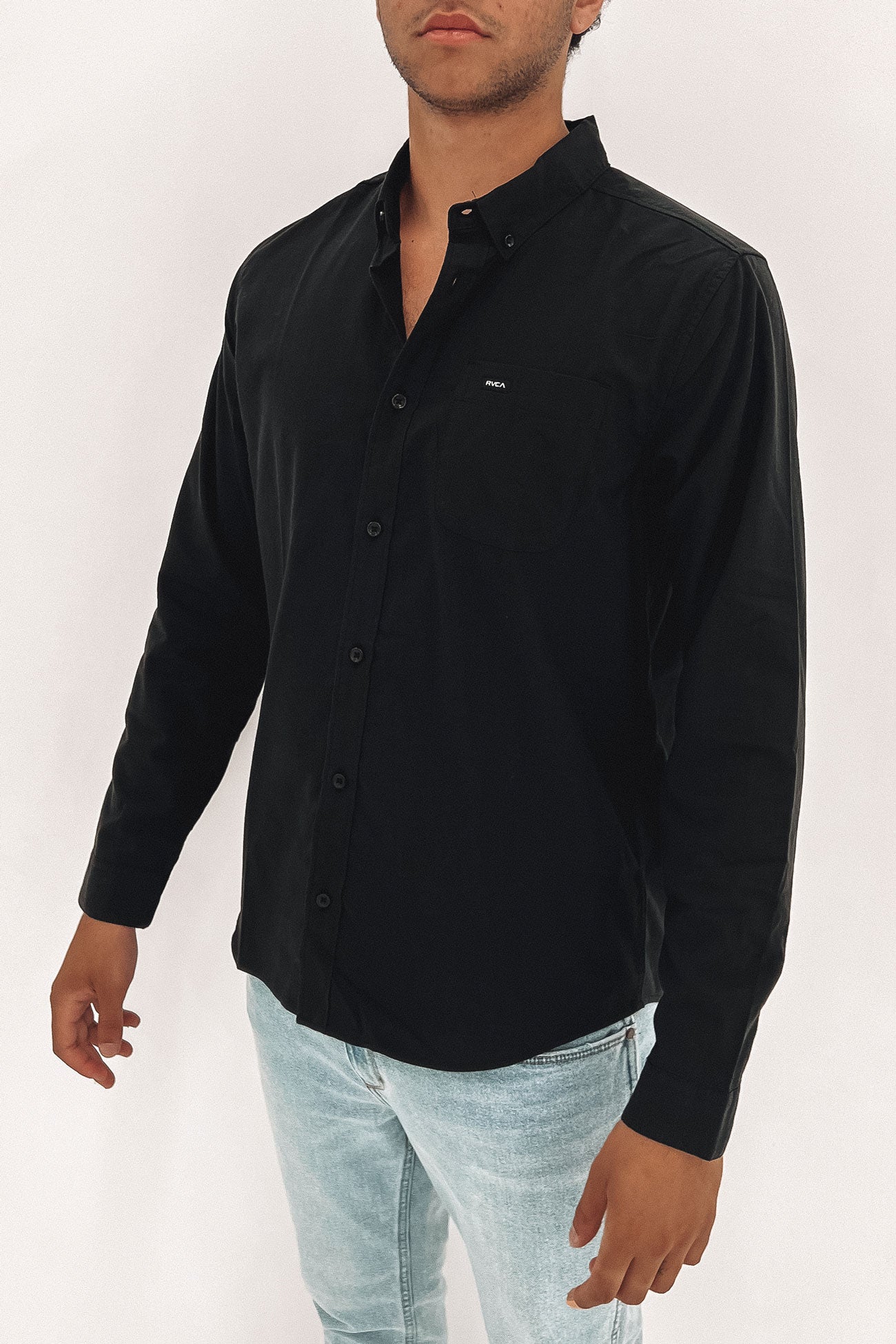 That'll Do Stretch Long Sleeve Shirt Black